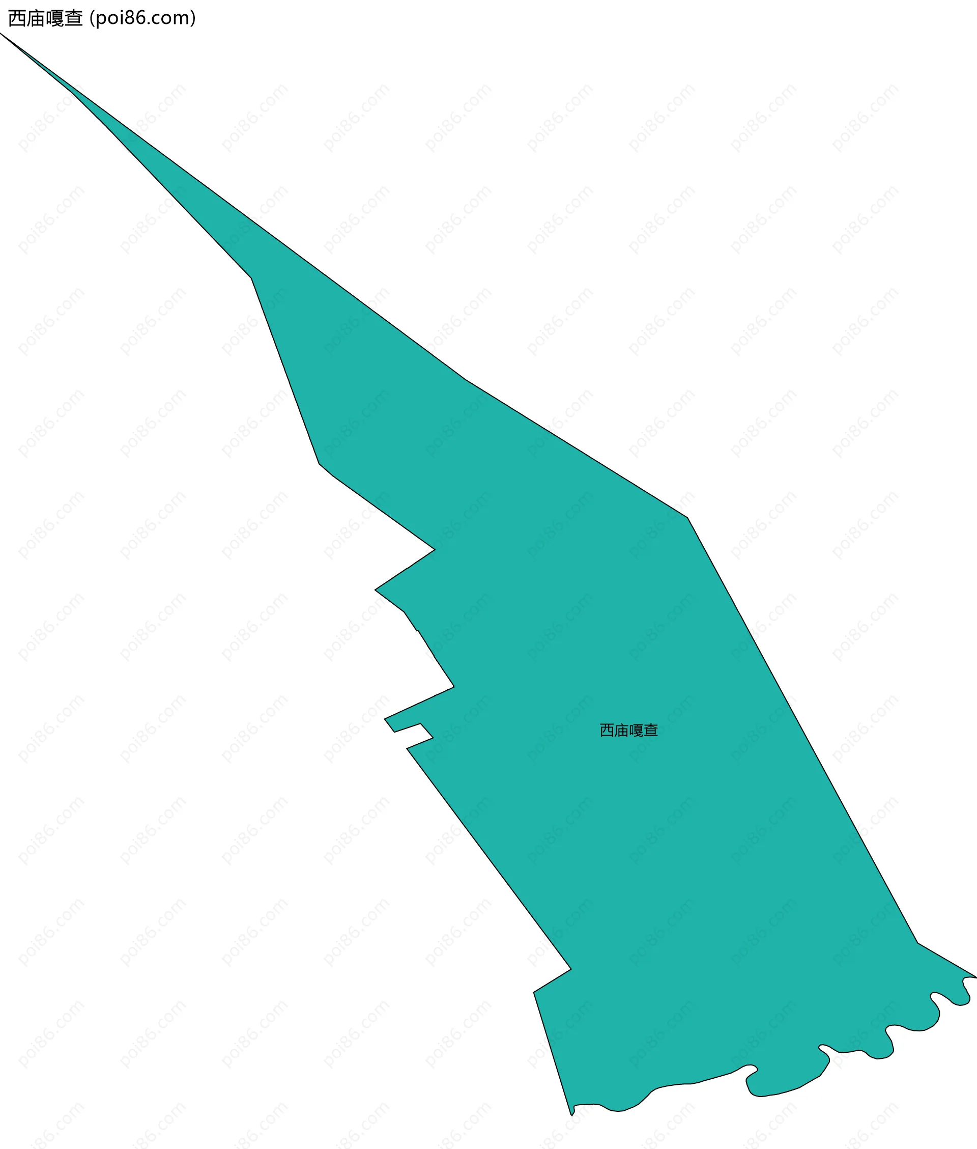 西庙嘎查边界地图