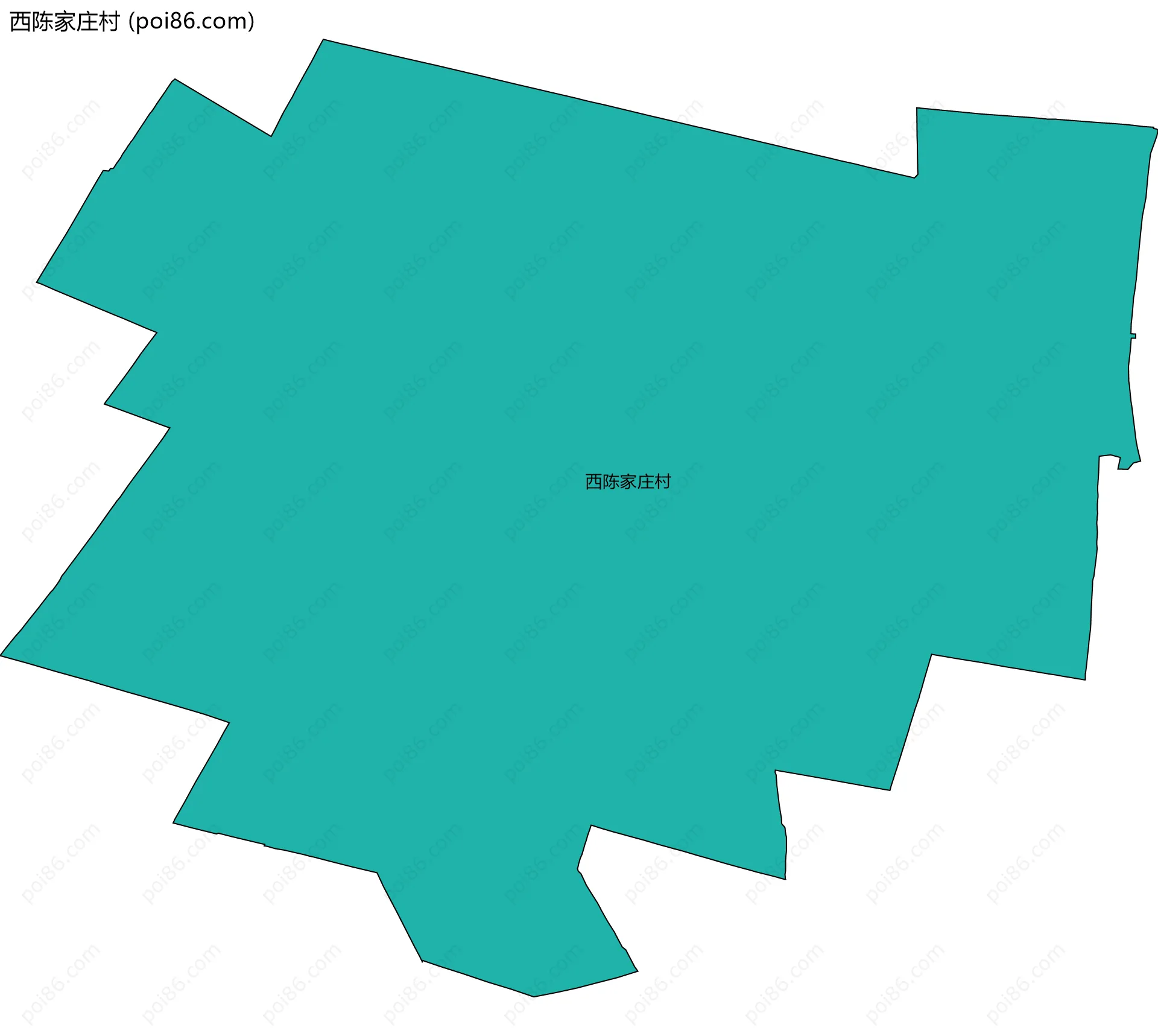 西陈家庄村边界地图