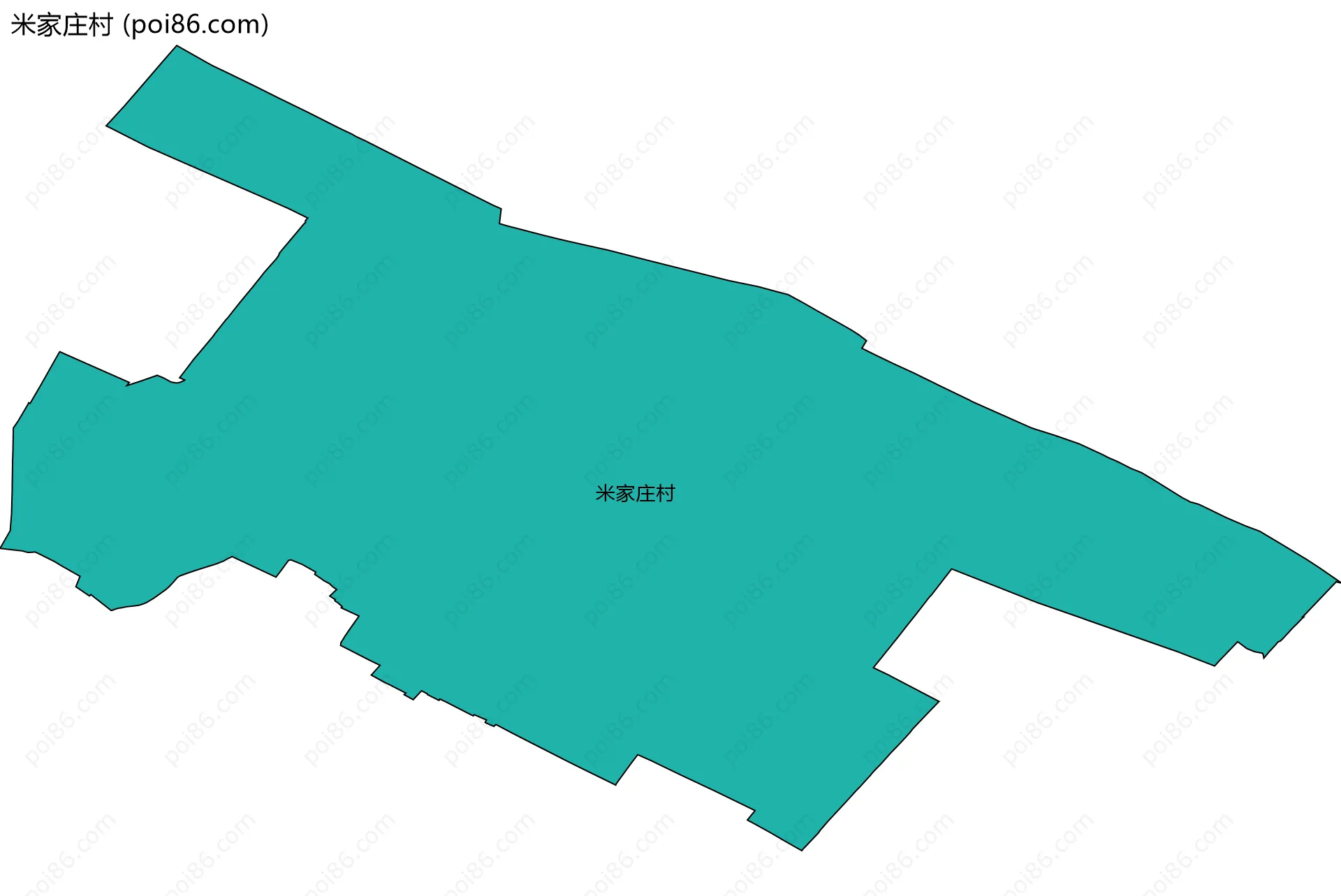 米家庄村边界地图