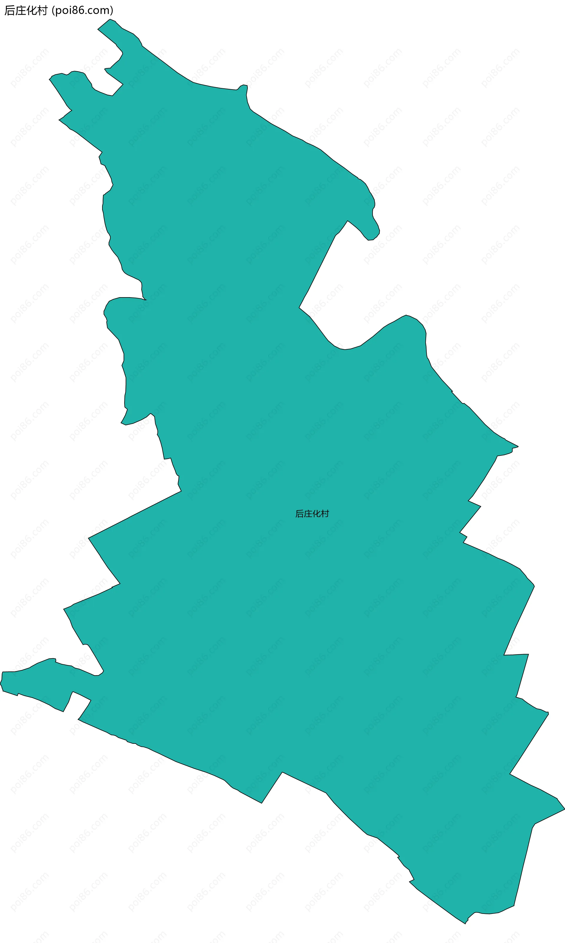 后庄化村边界地图