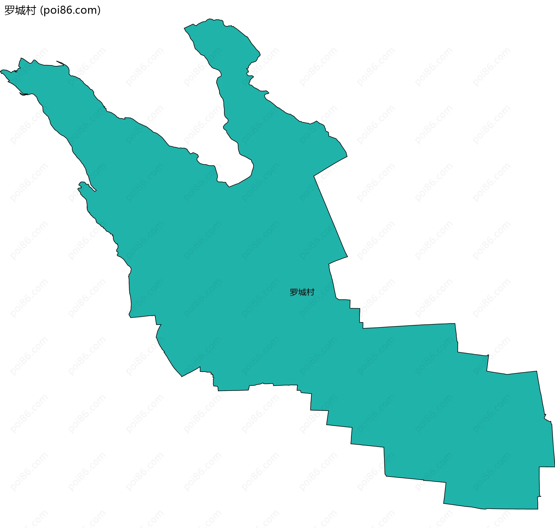 罗城村边界地图