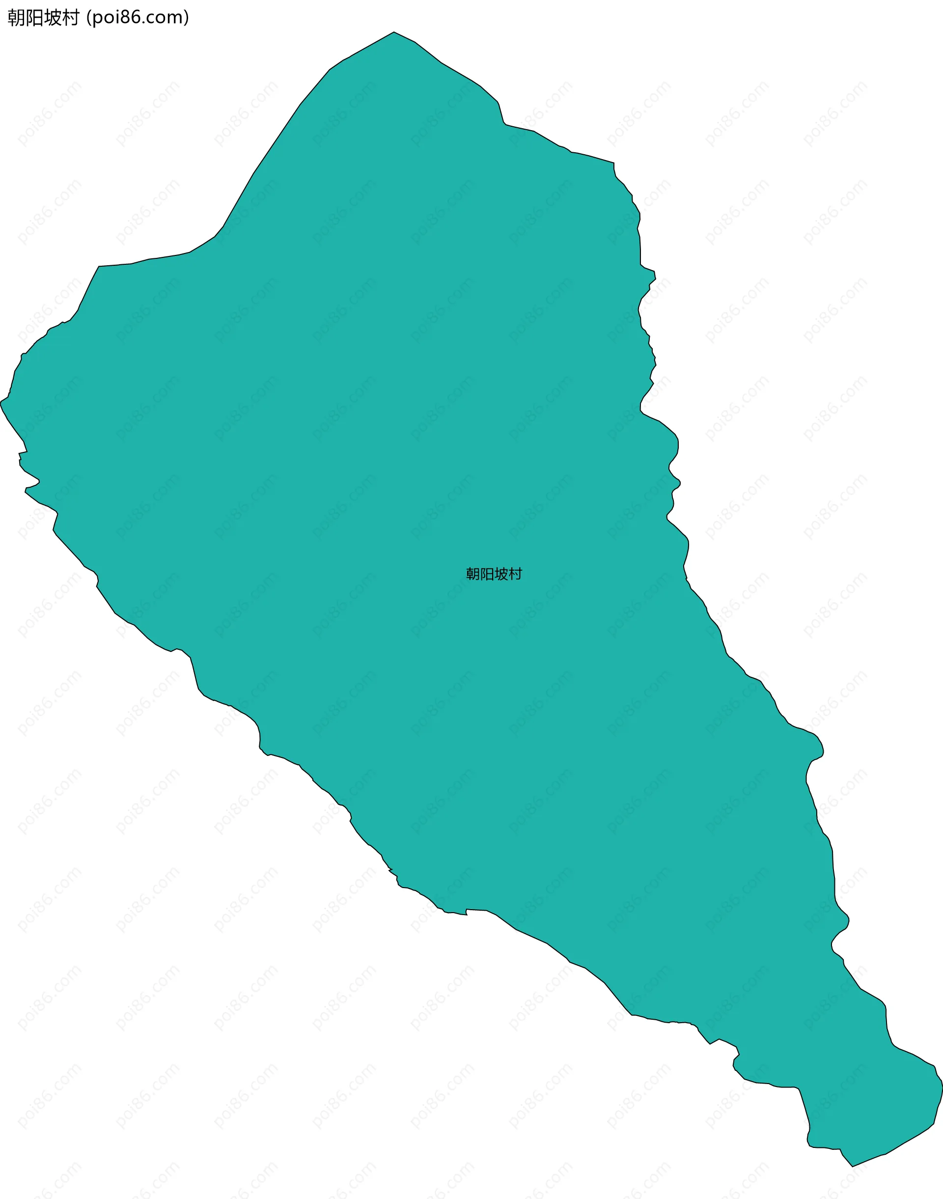 朝阳坡村边界地图