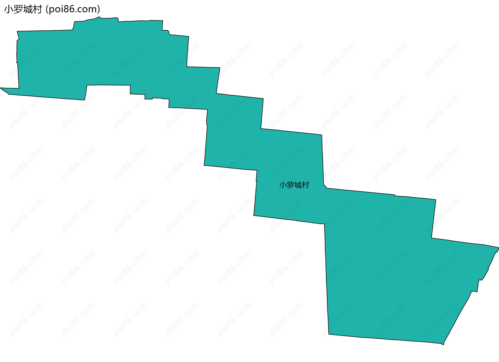 小罗城村边界地图
