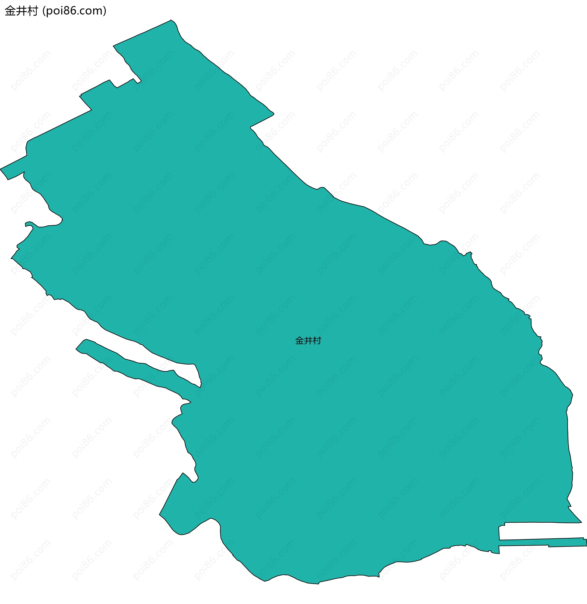 金井村边界地图