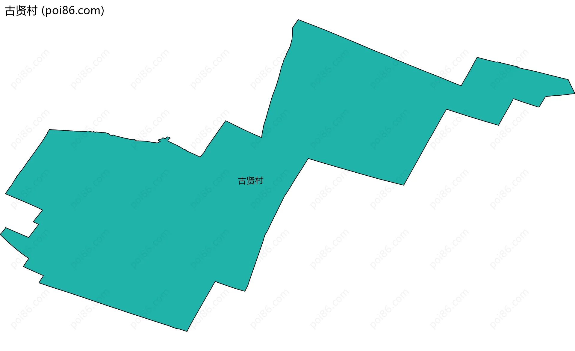 古贤村边界地图