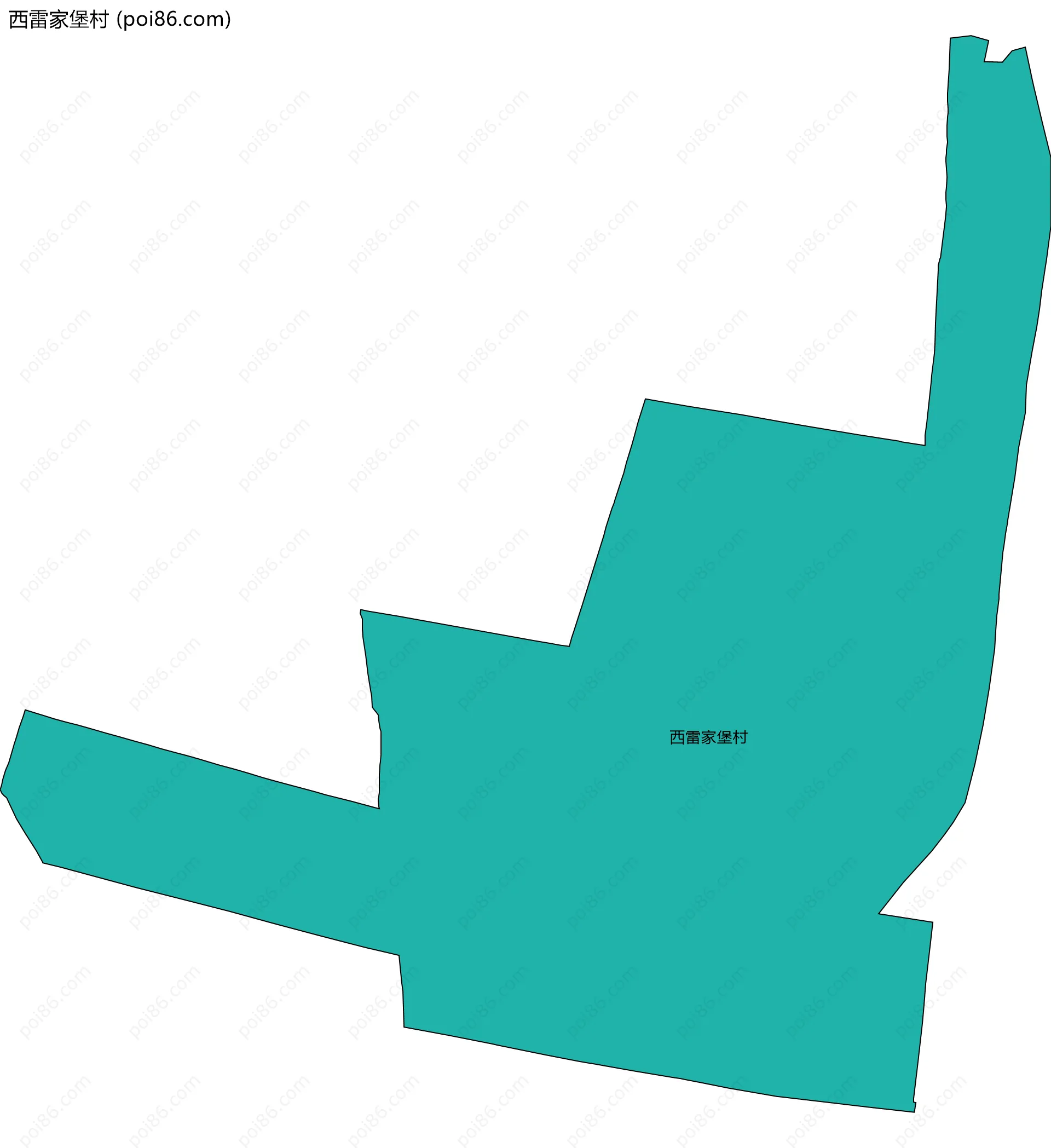 西雷家堡村边界地图