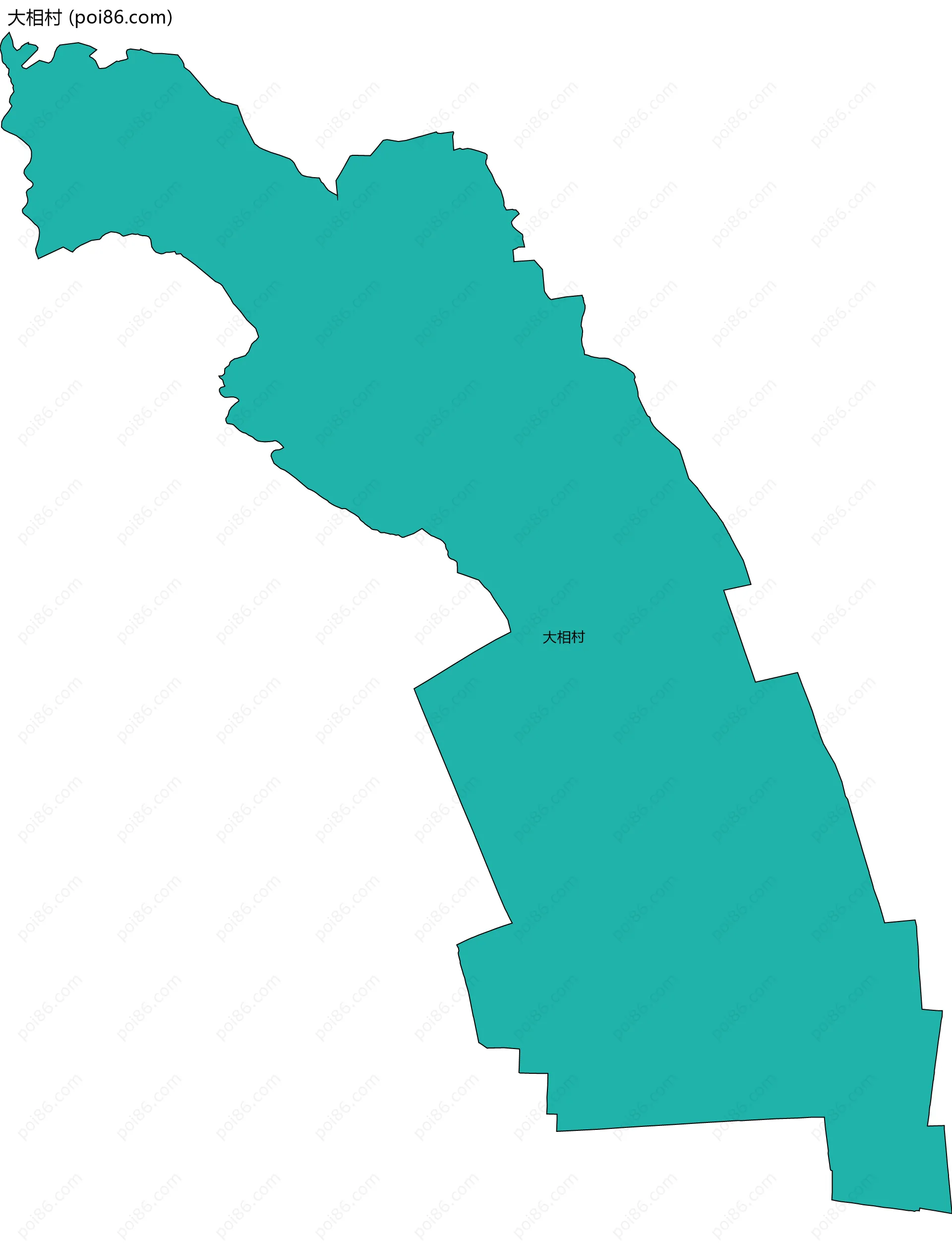 大相村边界地图