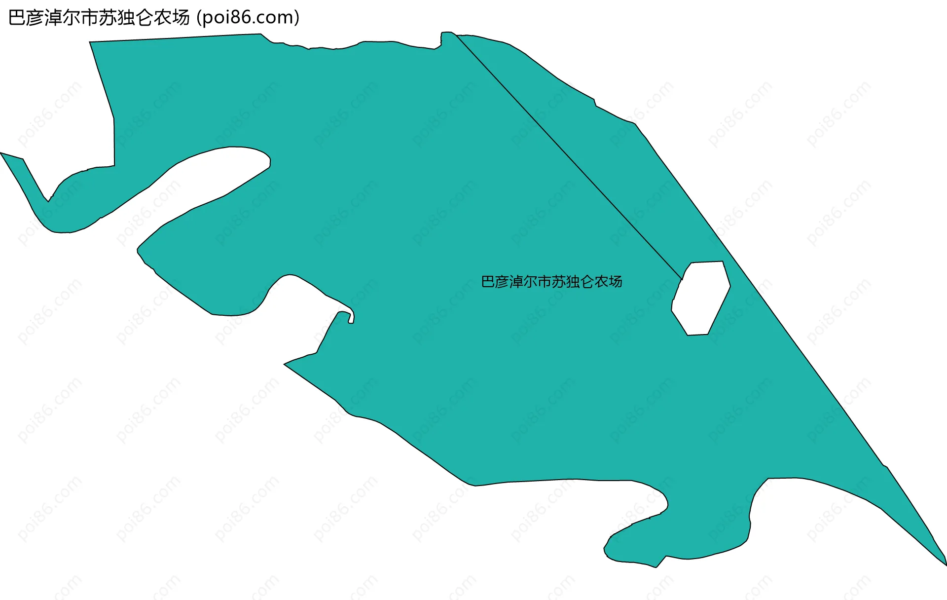 巴彦淖尔市苏独仑农场边界地图