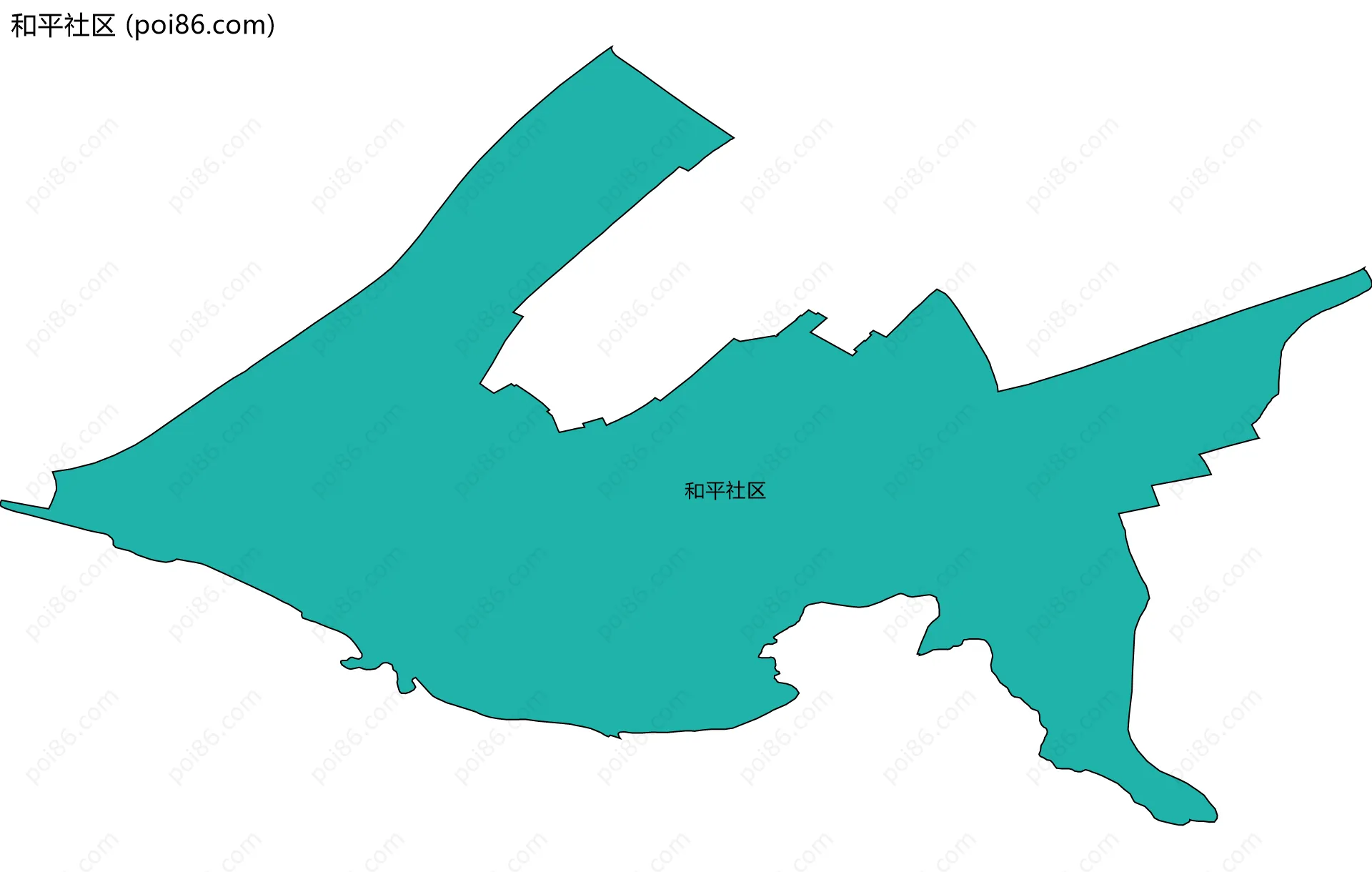 和平社区边界地图