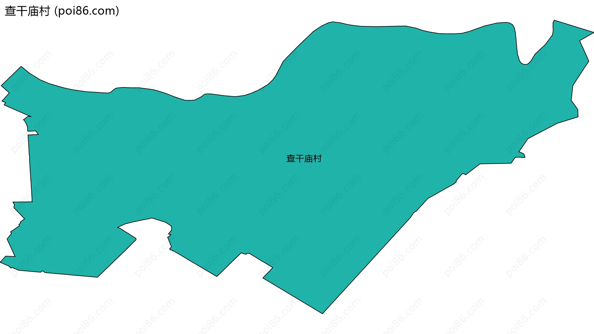 查干庙村边界地图