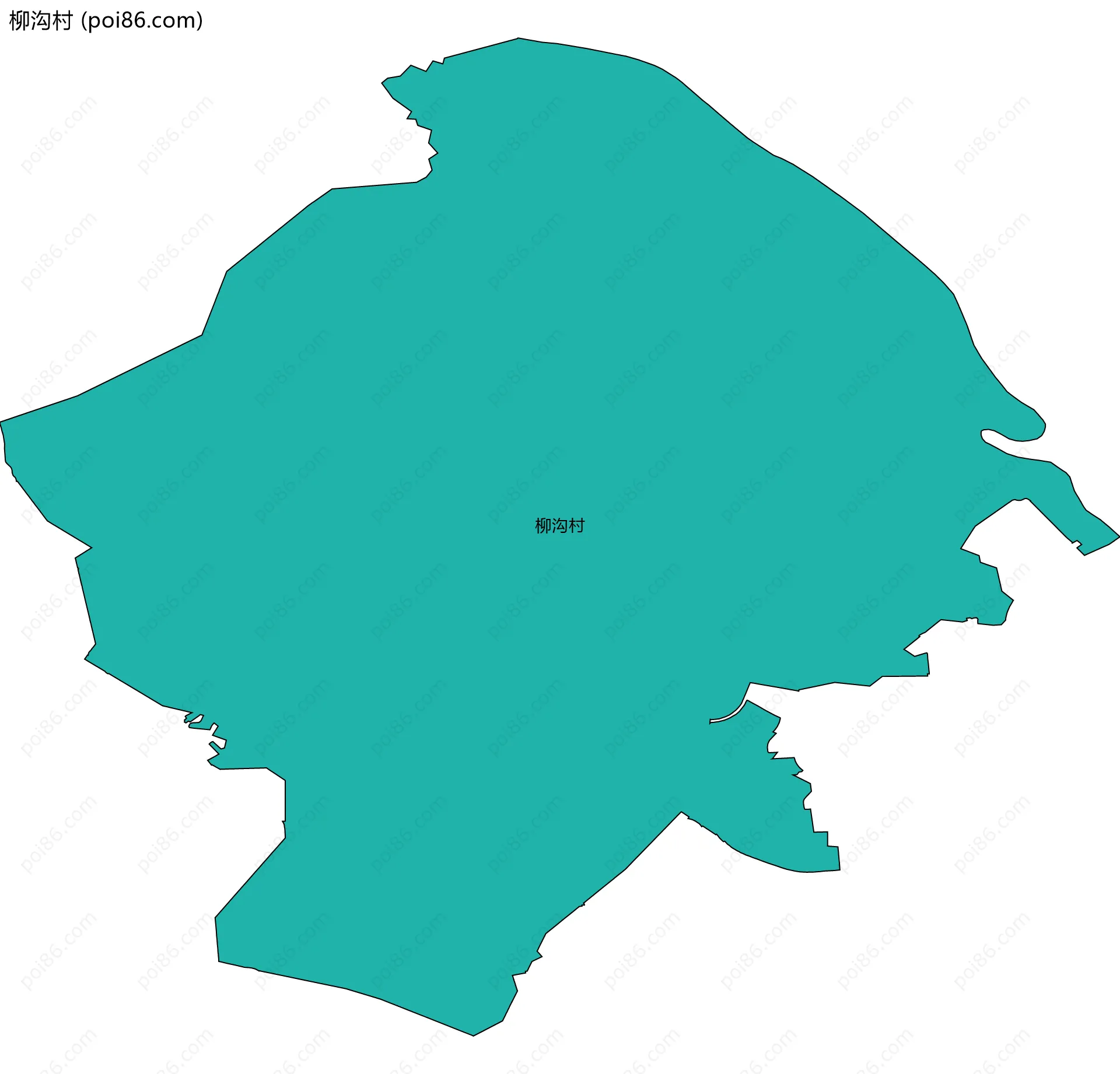 柳沟村边界地图