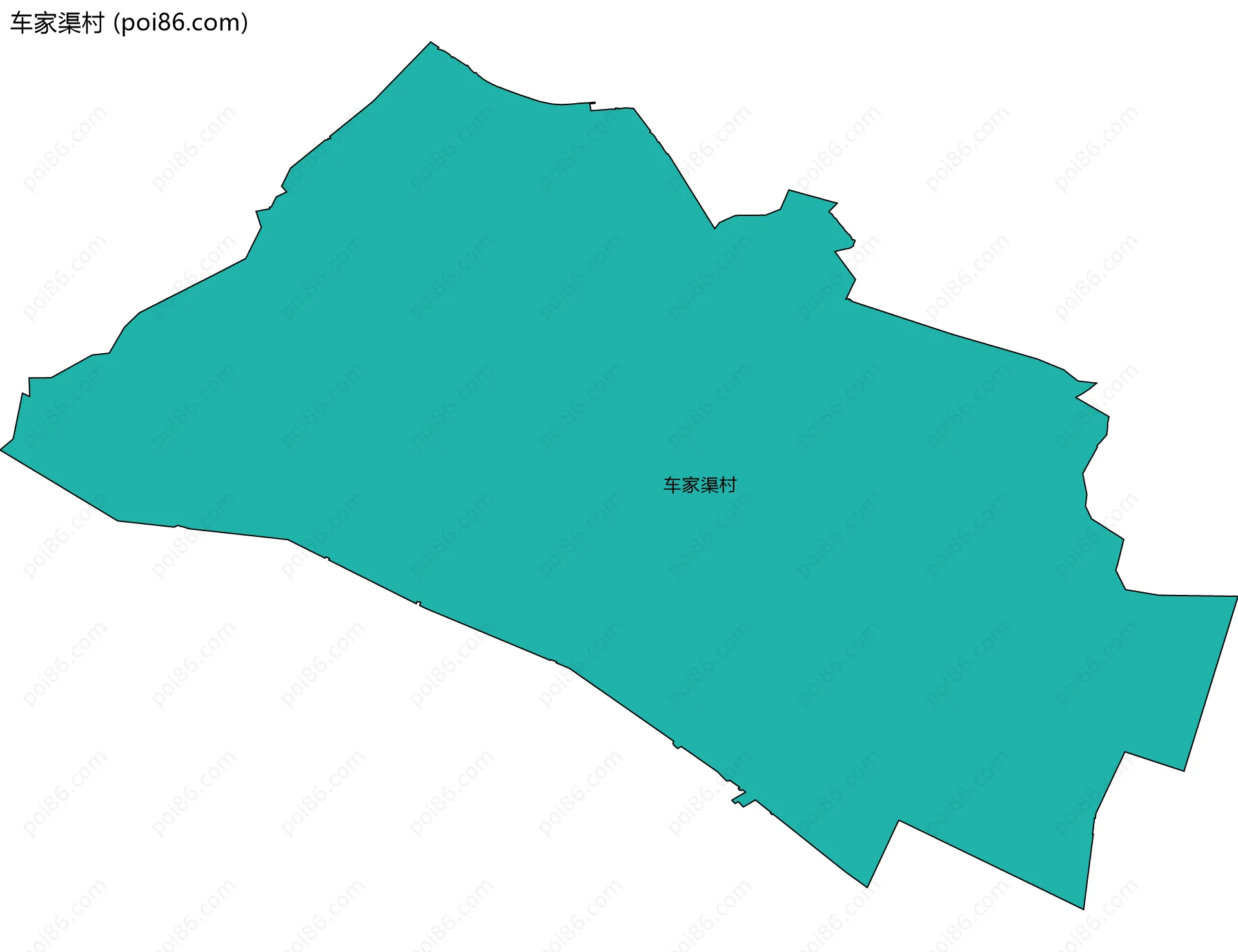 车家渠村边界地图