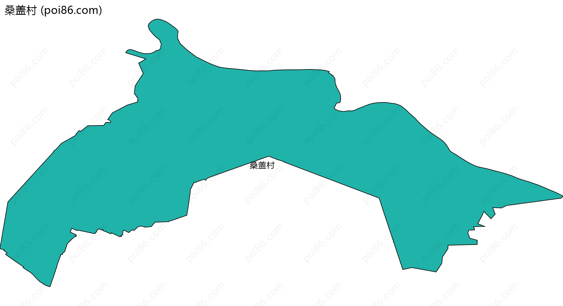 桑盖村边界地图