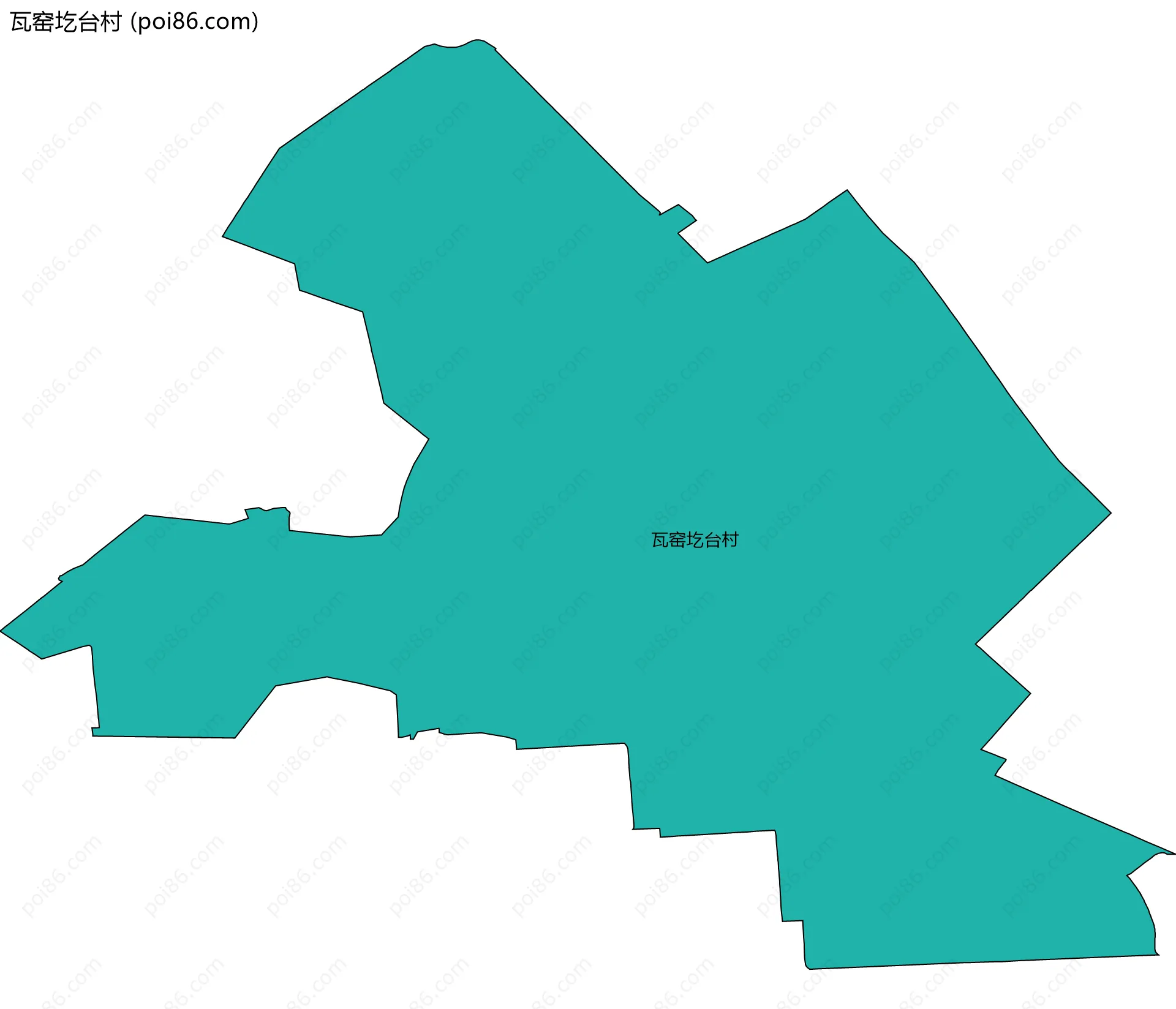 瓦窑圪台村边界地图