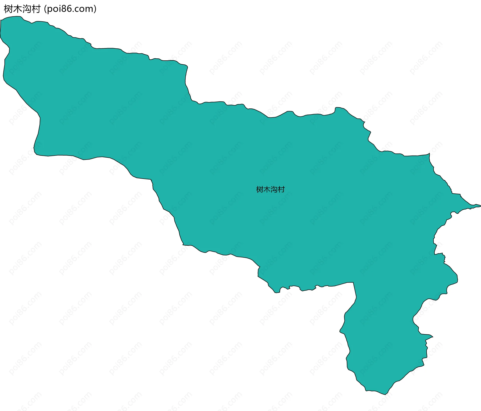 树木沟村边界地图