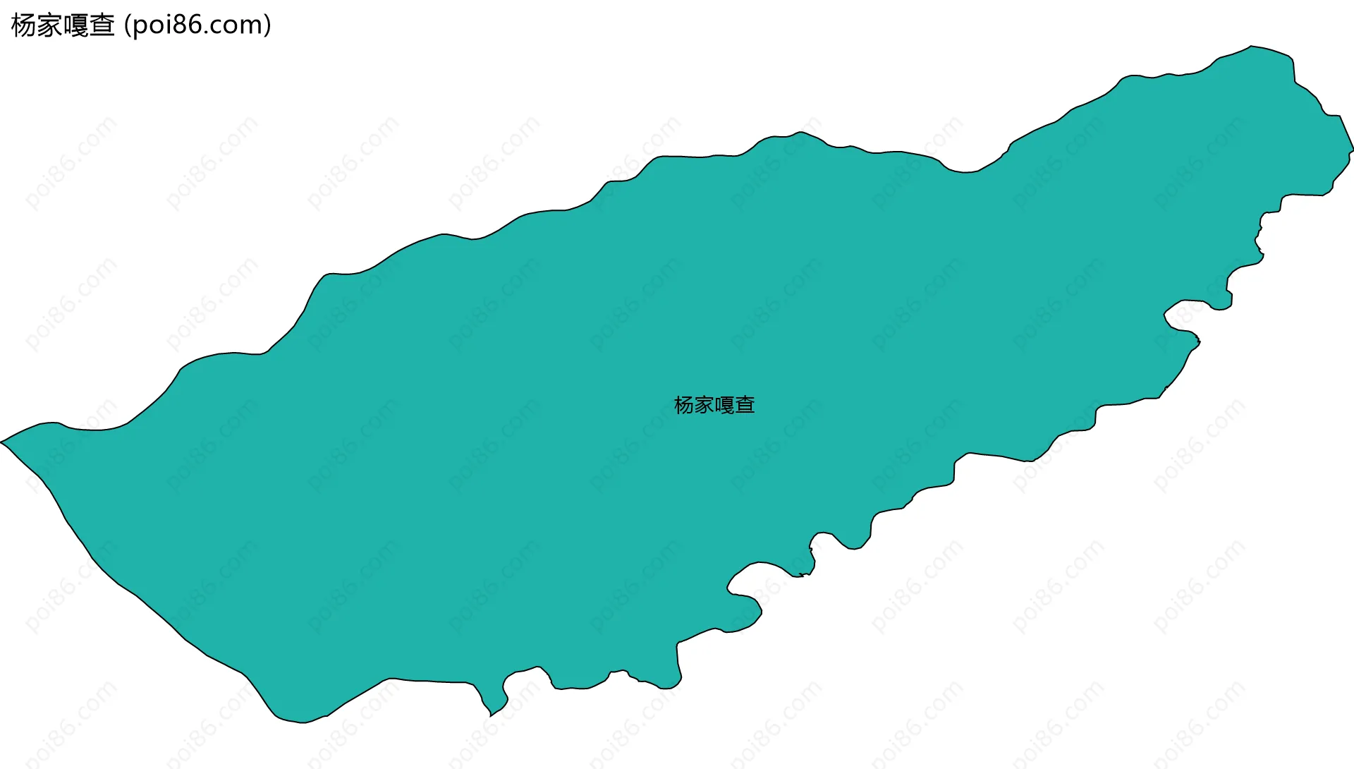 杨家嘎查边界地图