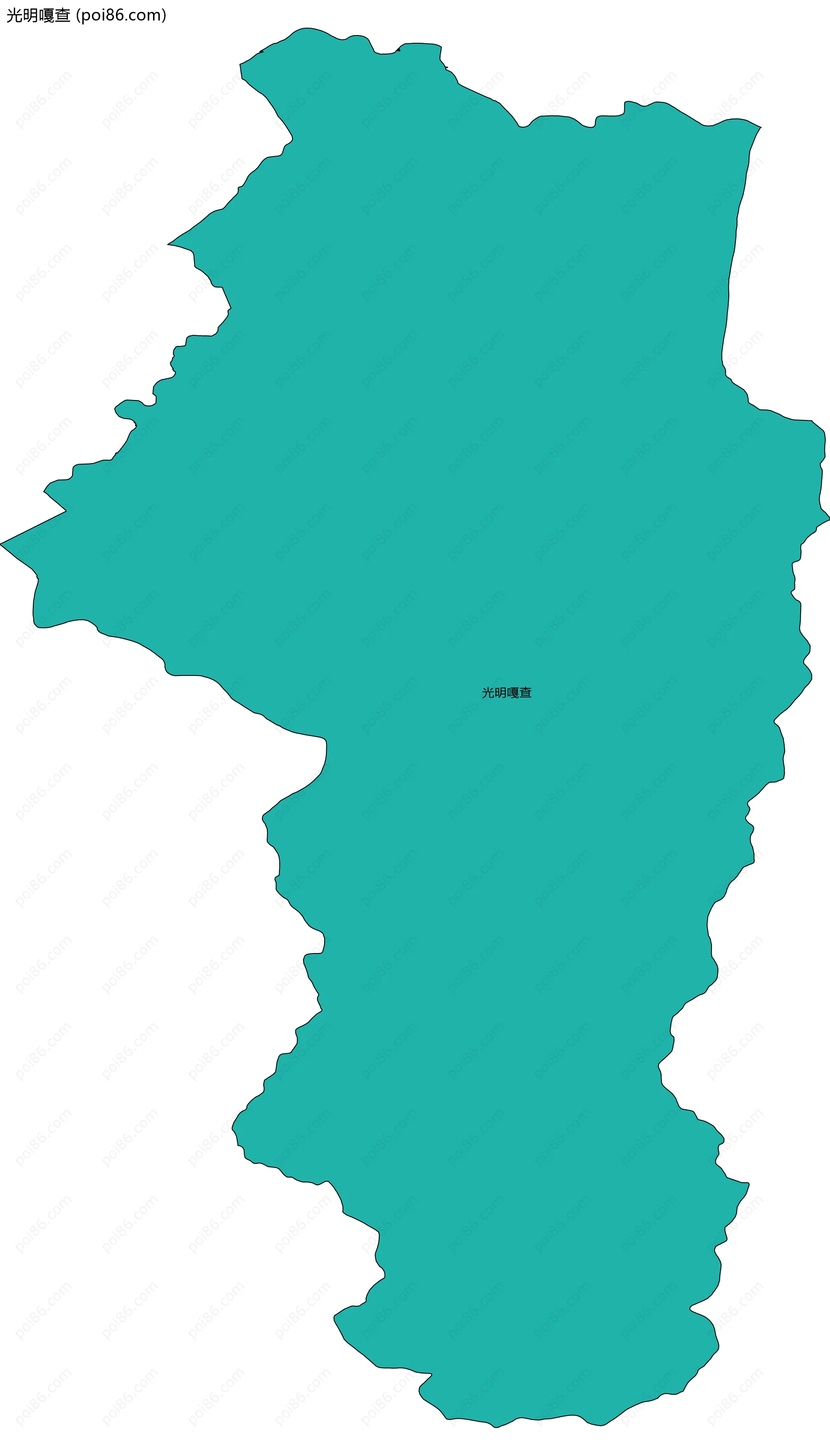 光明嘎查边界地图