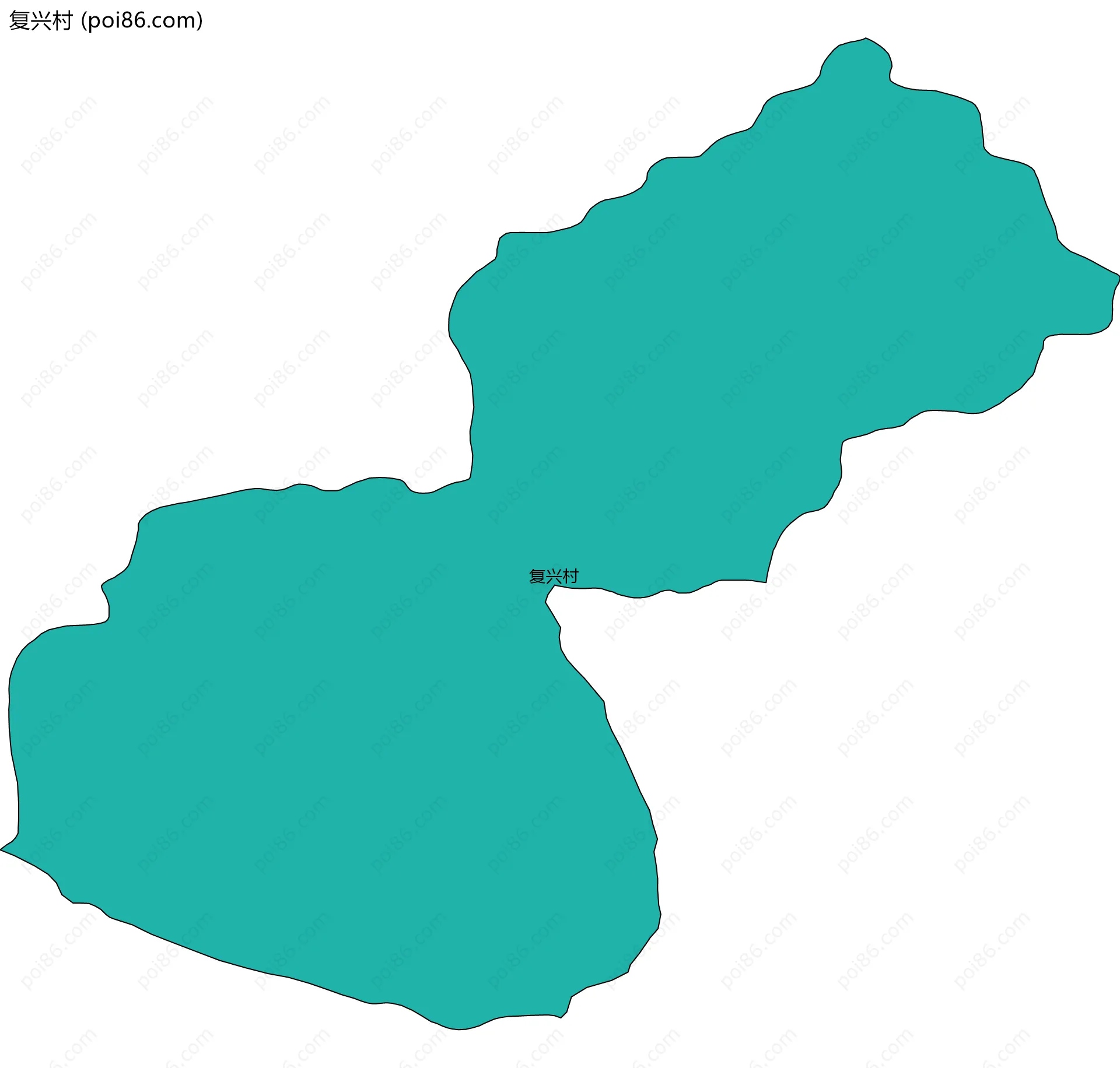 复兴村边界地图