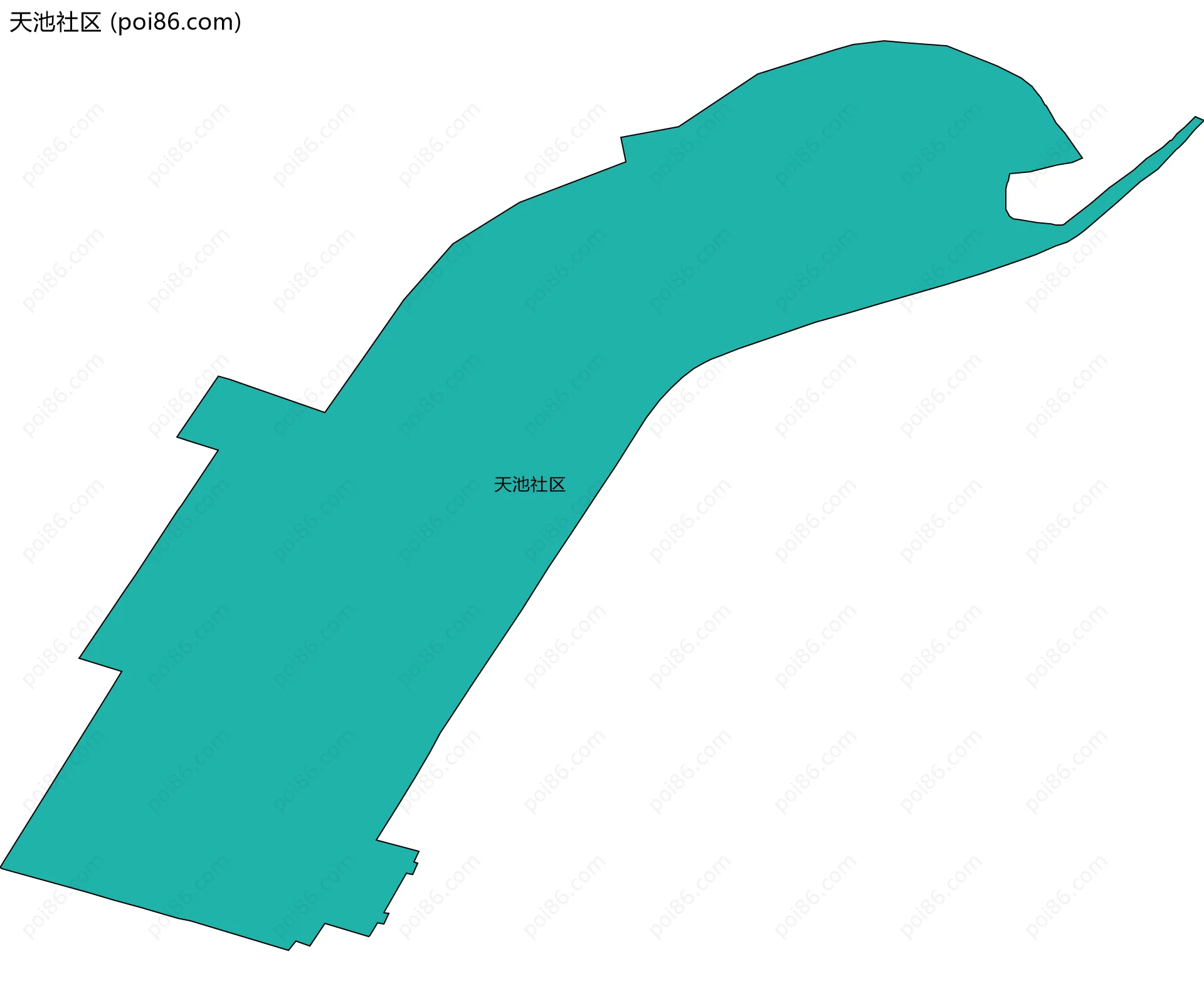天池社区边界地图