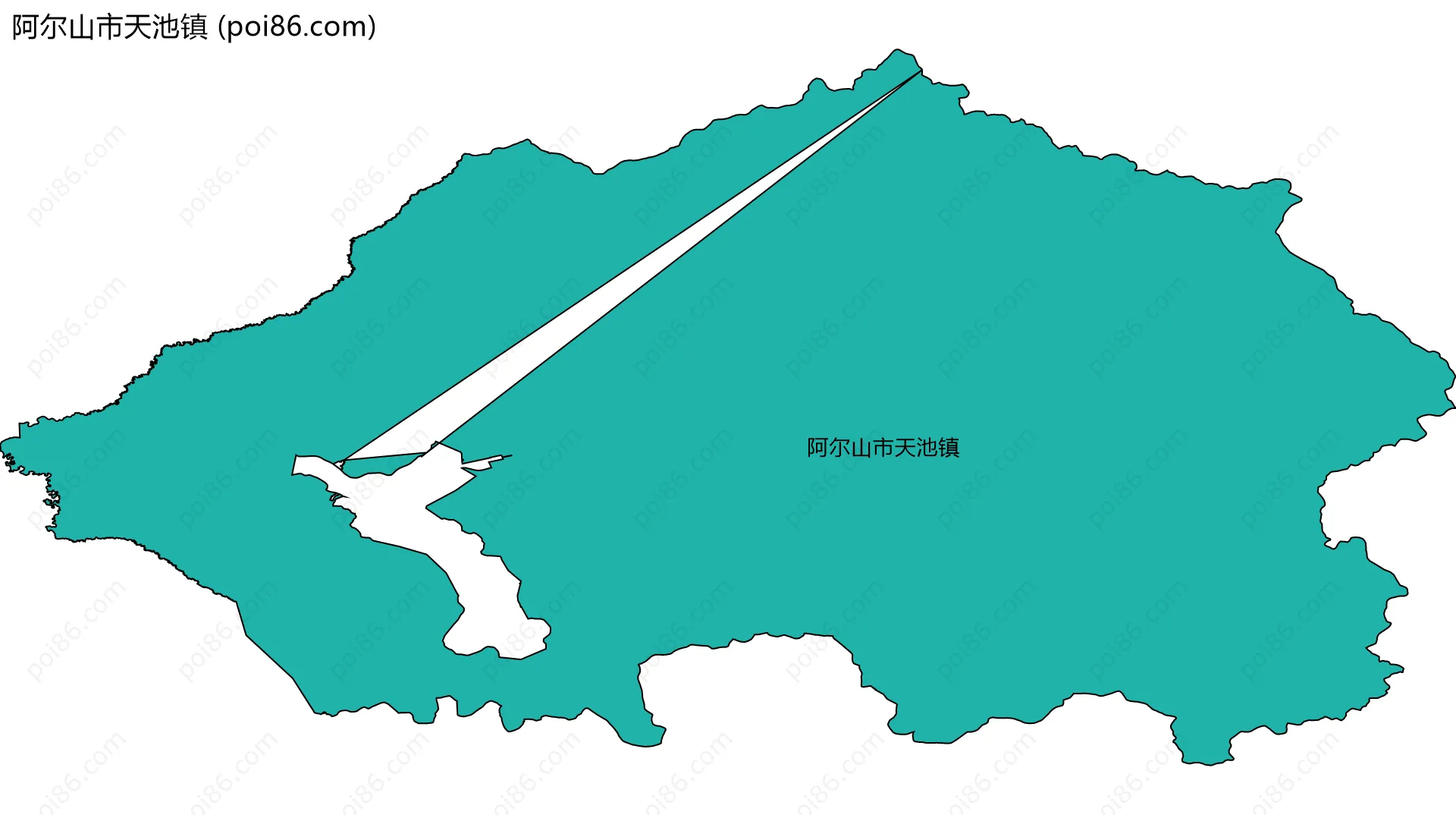 阿尔山市天池镇边界地图