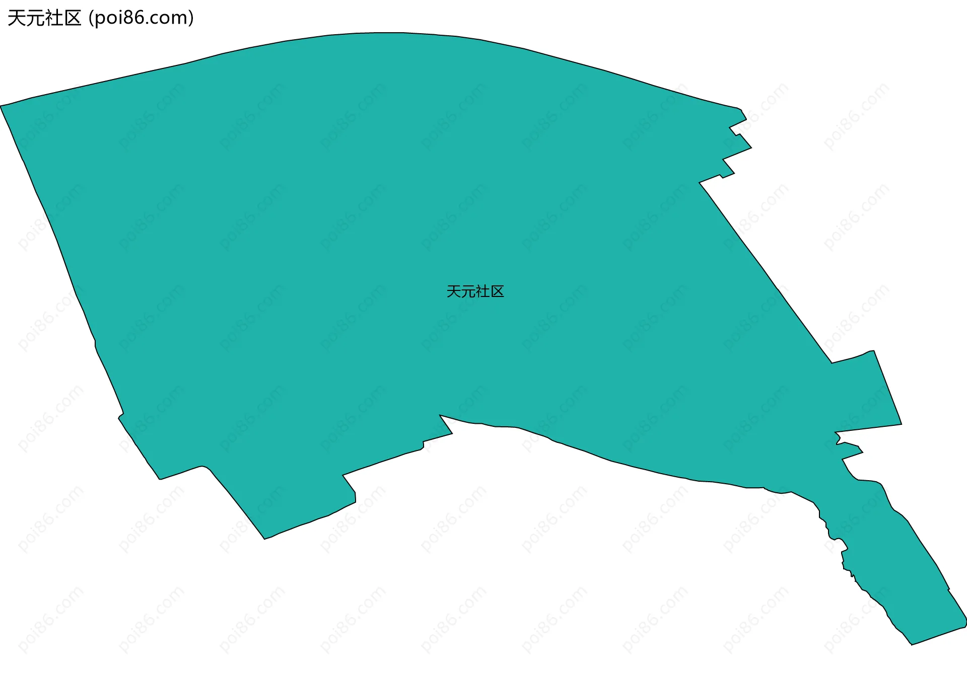 天元社区边界地图