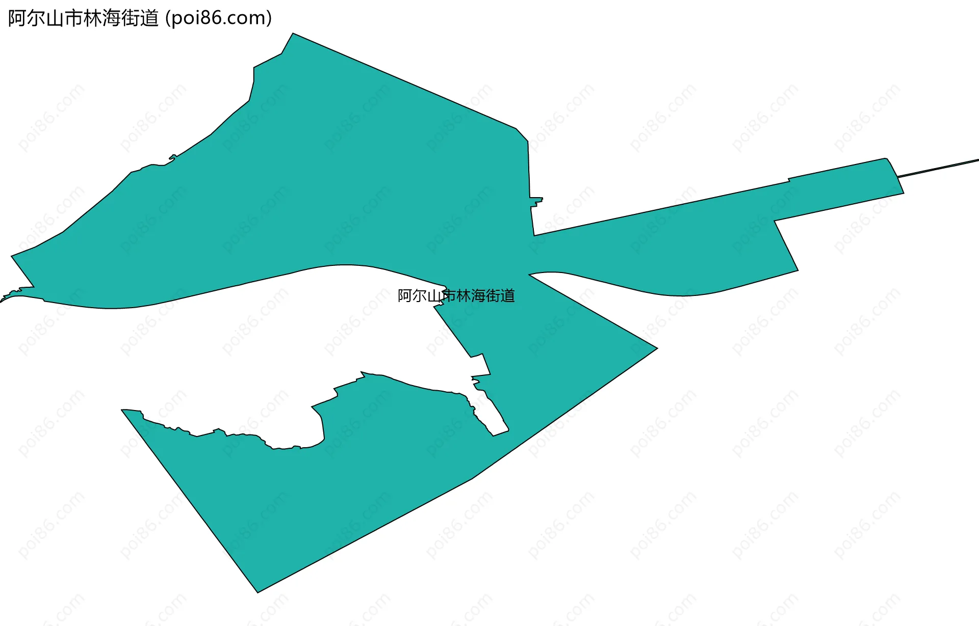 阿尔山市林海街道边界地图