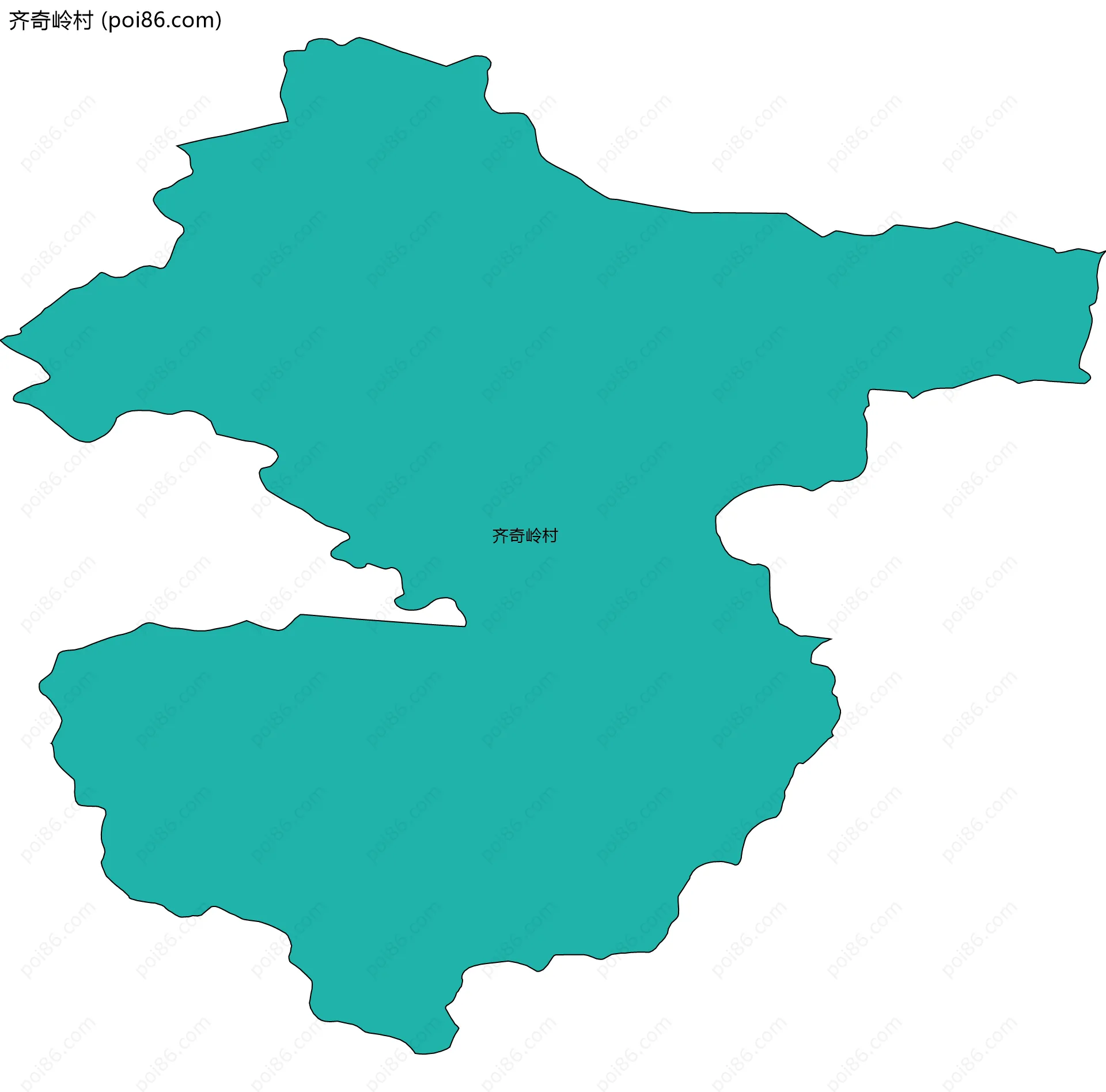 齐奇岭村边界地图