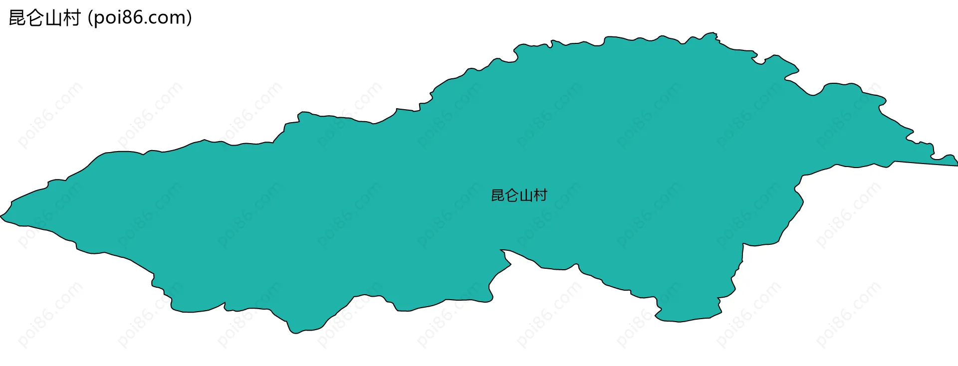 昆仑山村边界地图