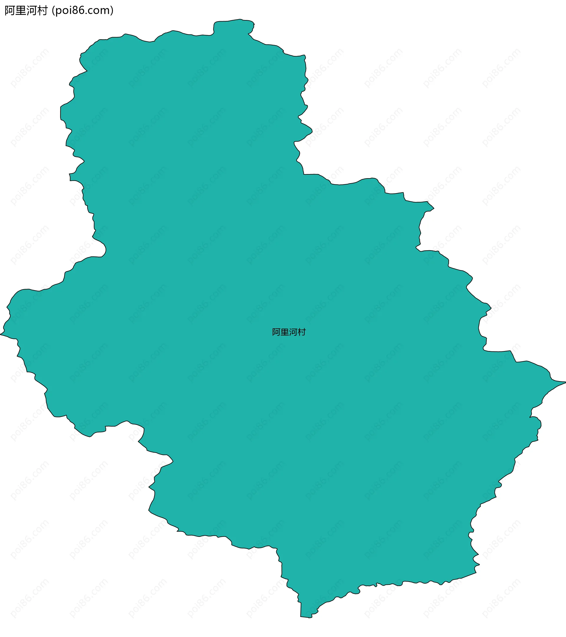 阿里河村边界地图