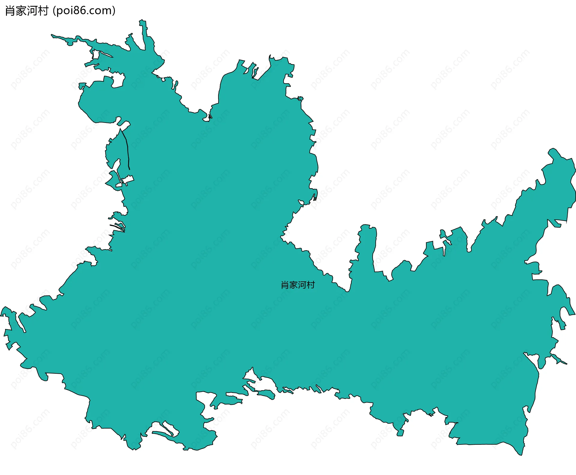 肖家河村边界地图