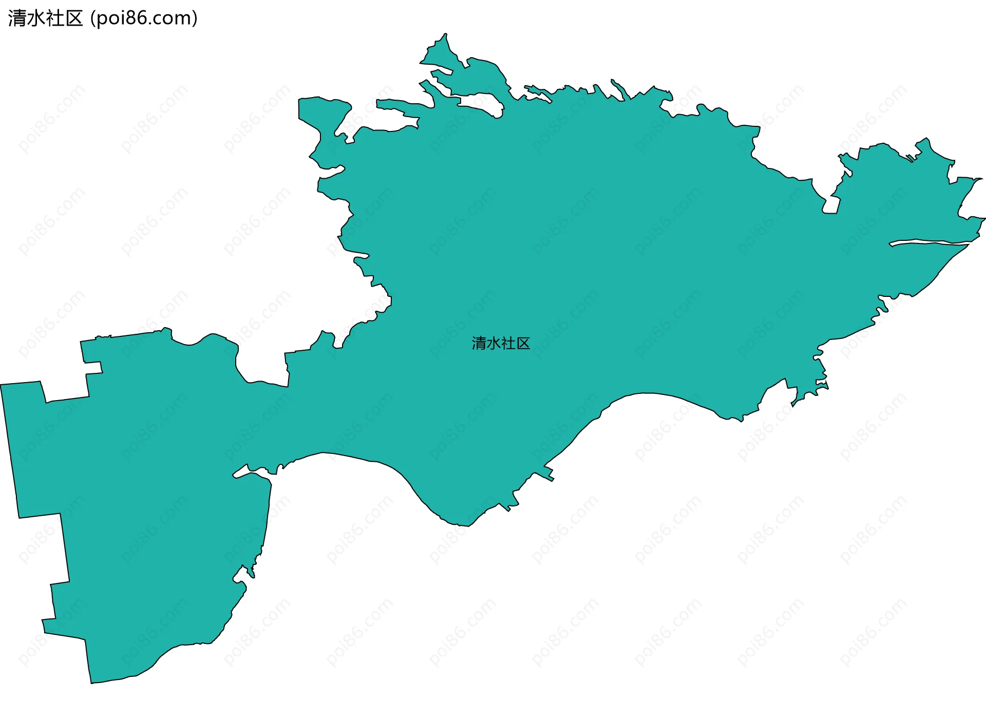 清水社区边界地图