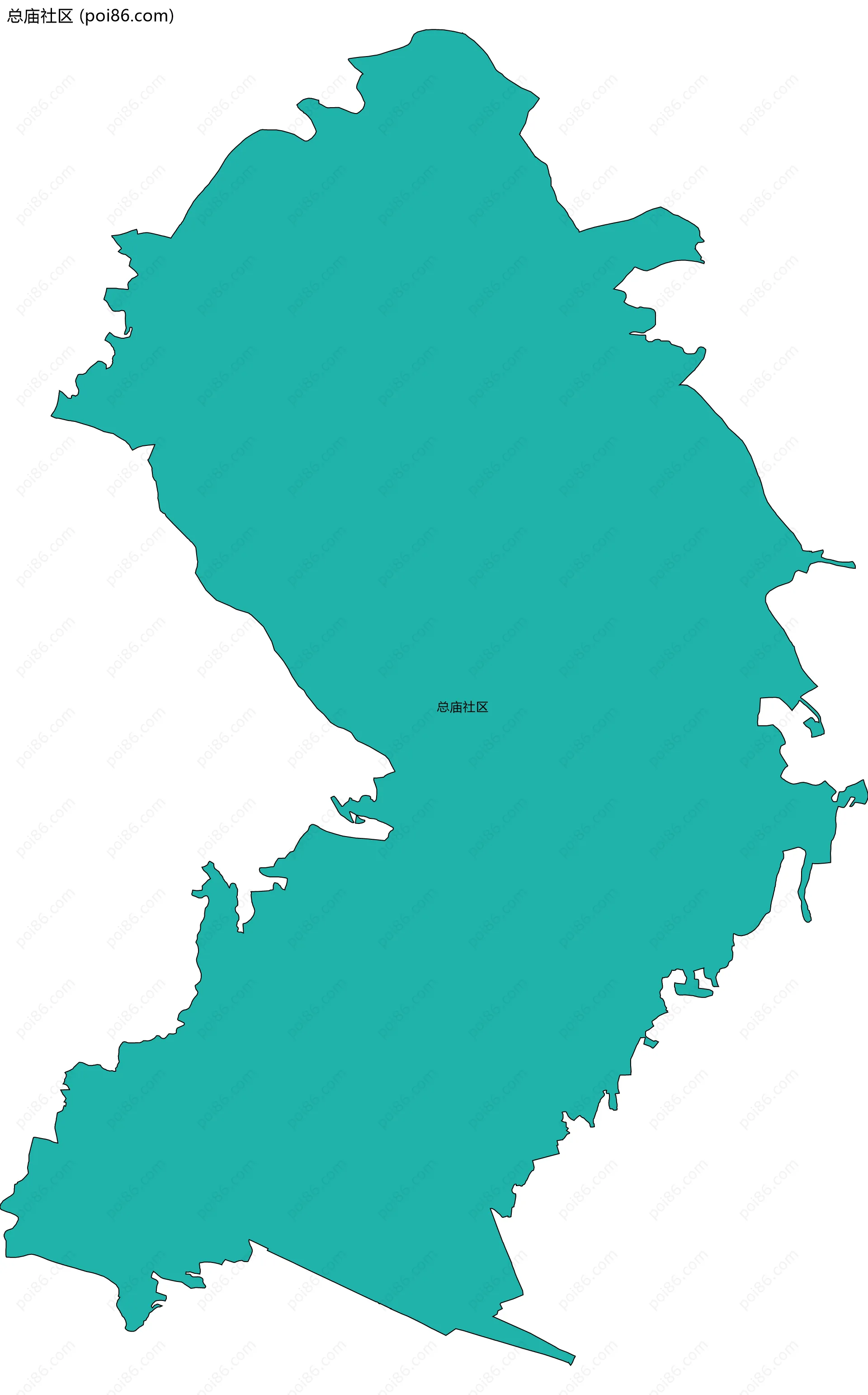 总庙社区边界地图