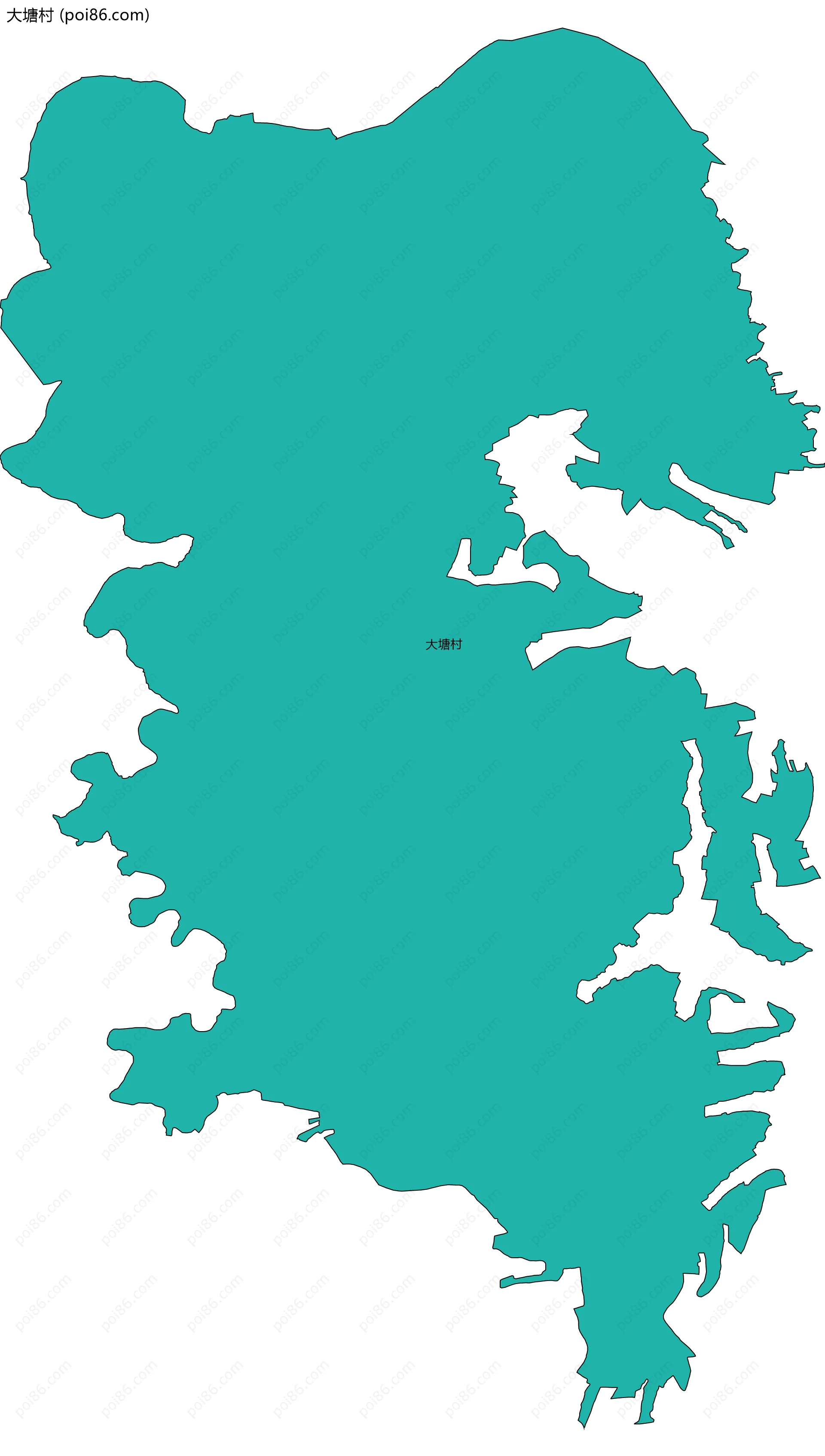 大塘村边界地图