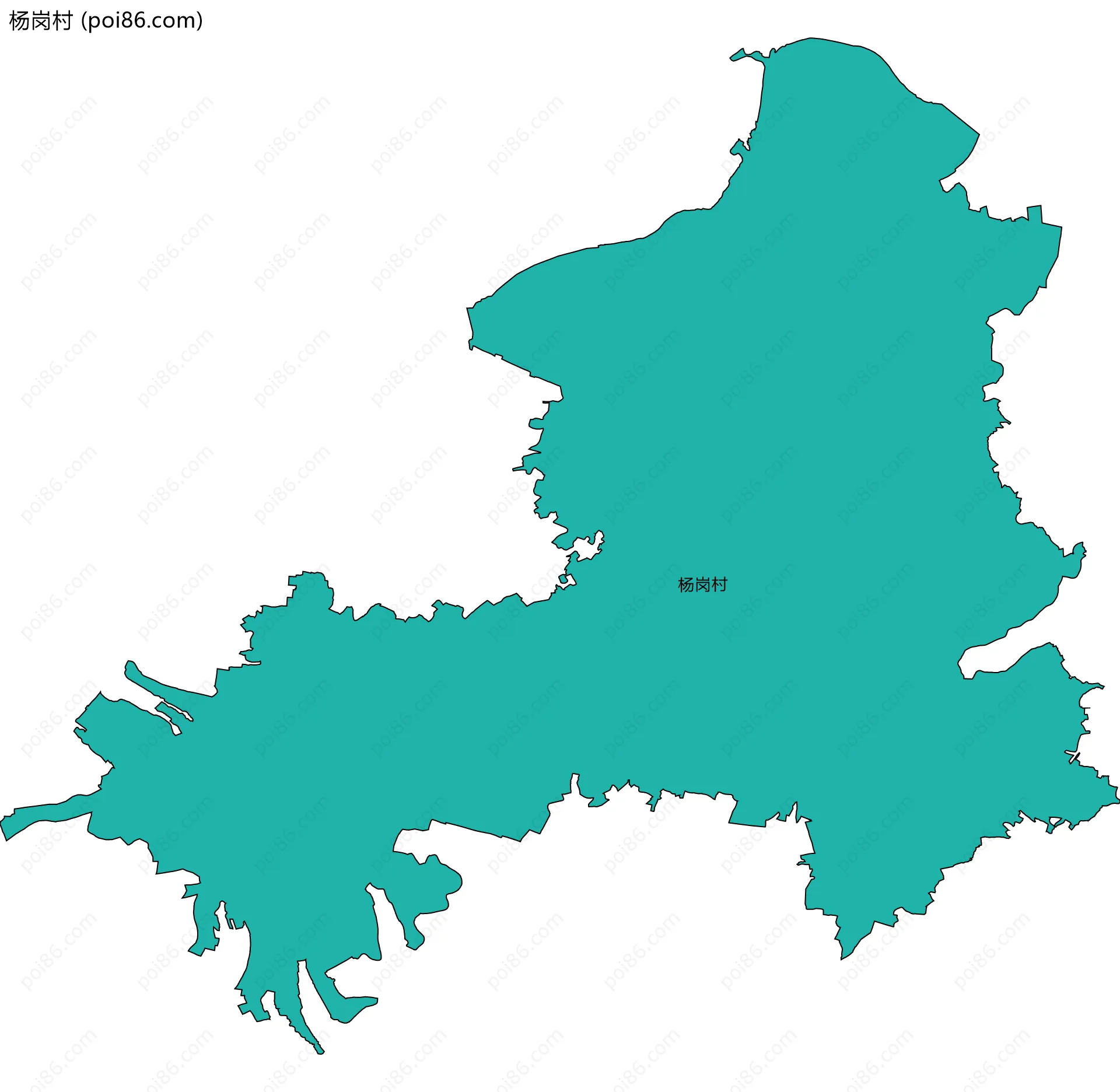 杨岗村边界地图