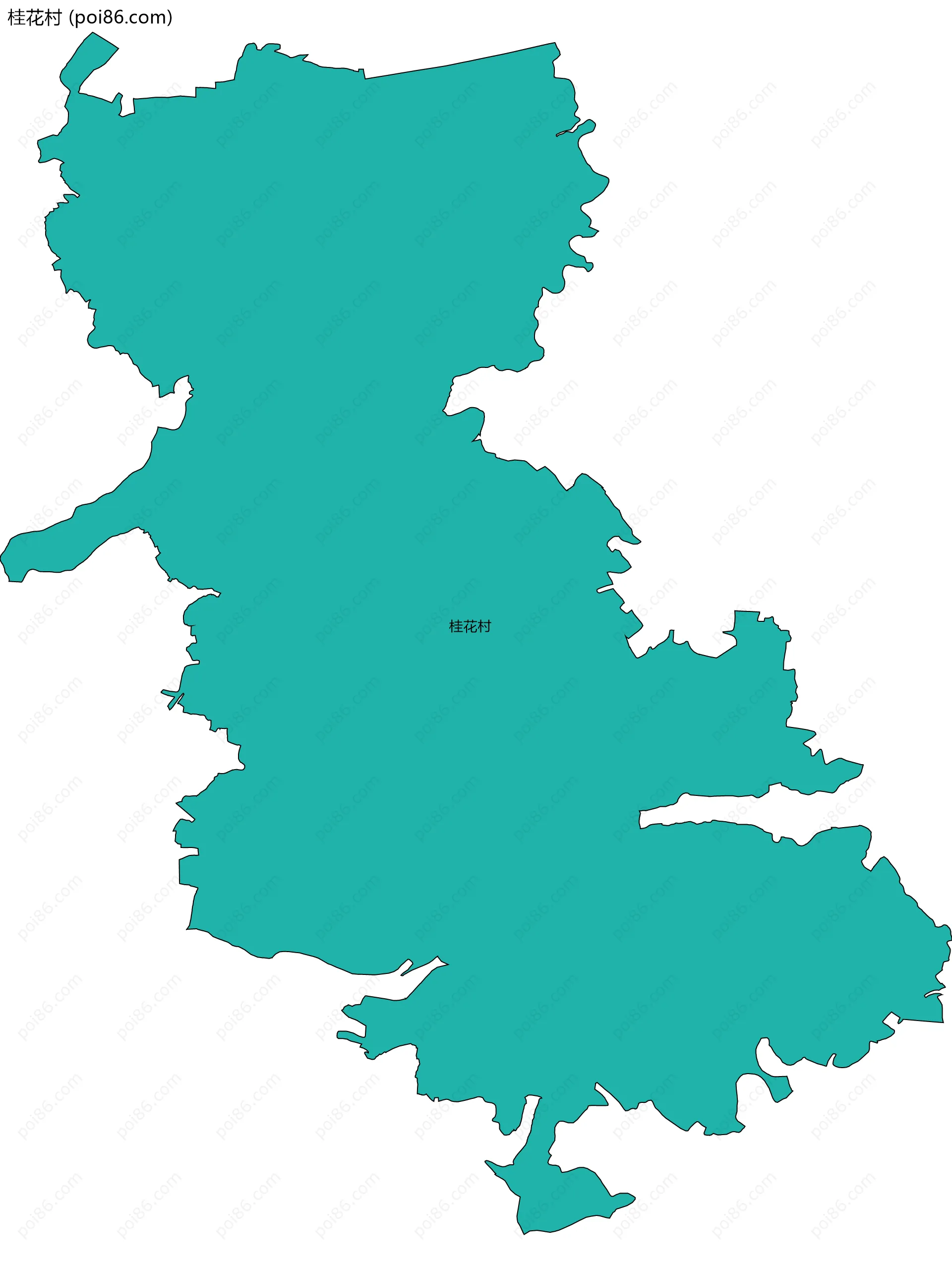 桂花村边界地图