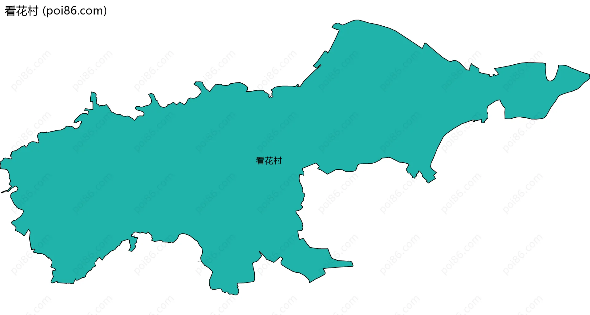 看花村边界地图