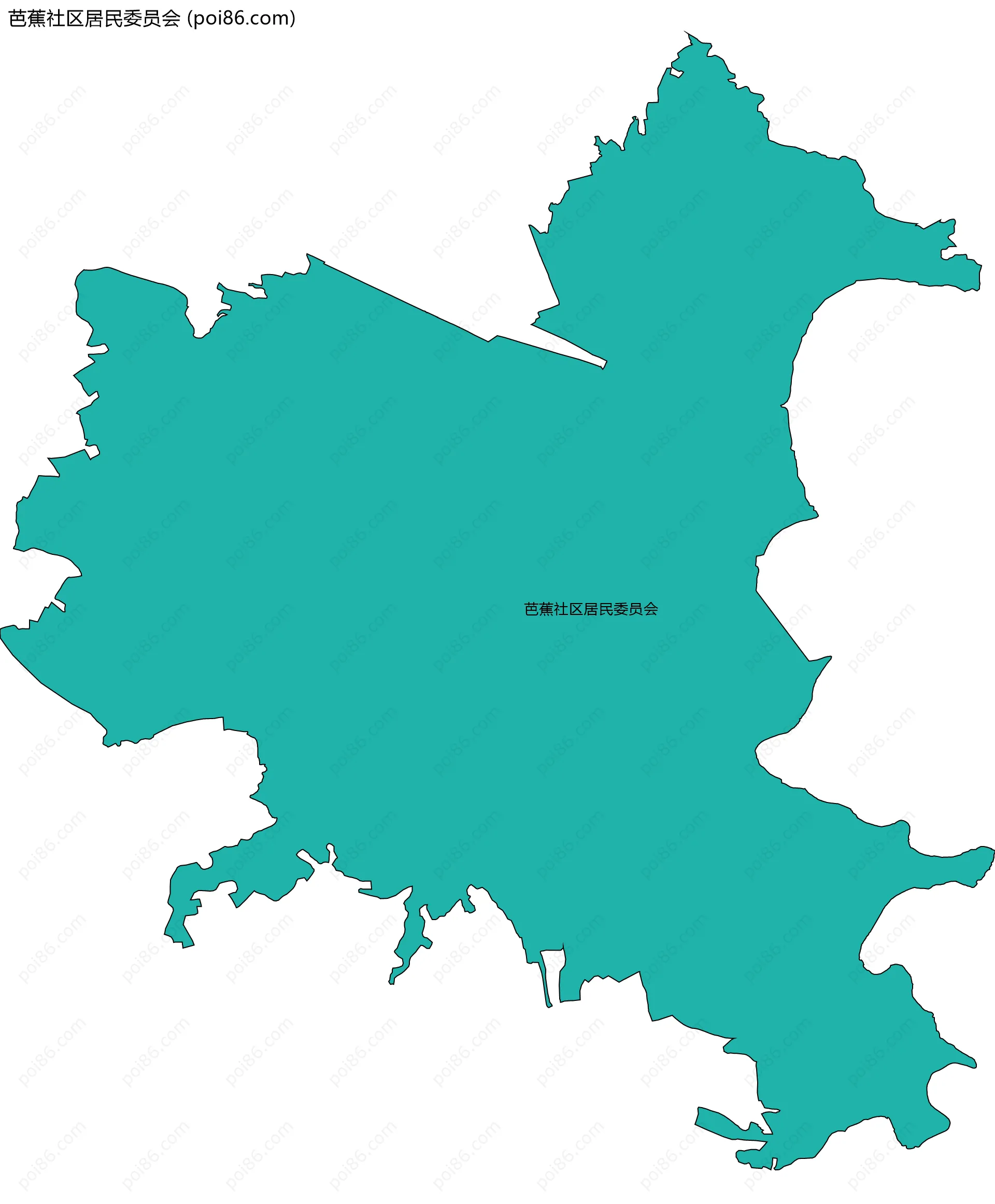 芭蕉社区居民委员会边界地图