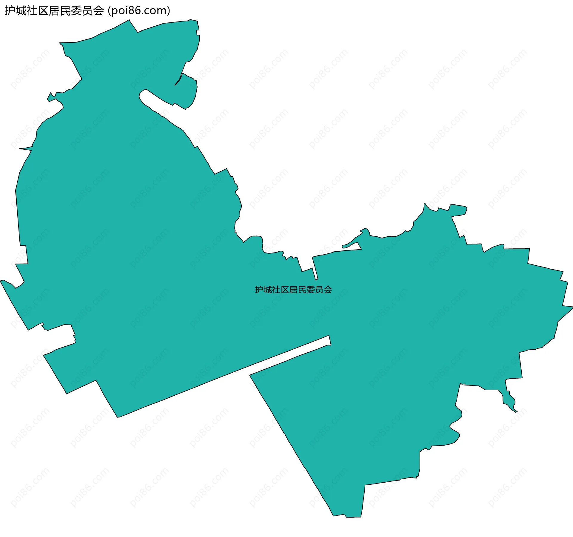 护城社区居民委员会边界地图