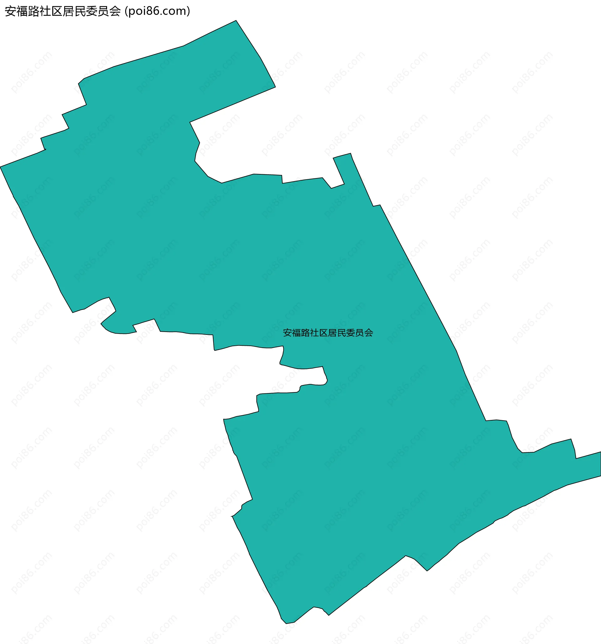 安福路社区居民委员会边界地图