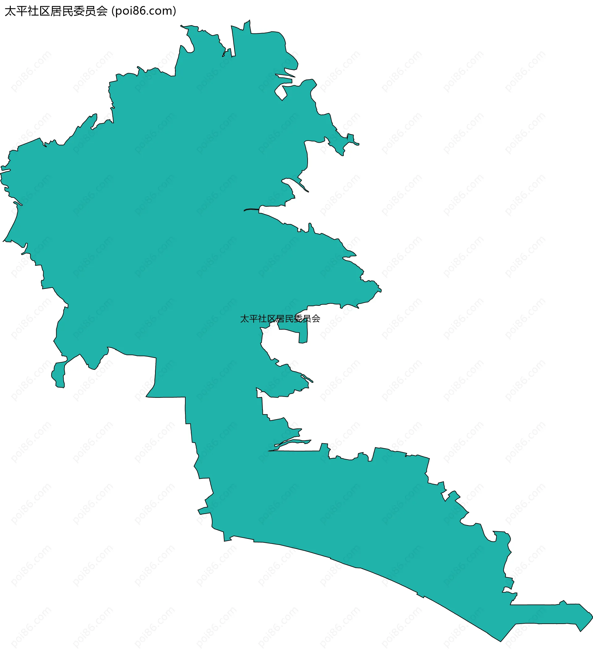 太平社区居民委员会边界地图