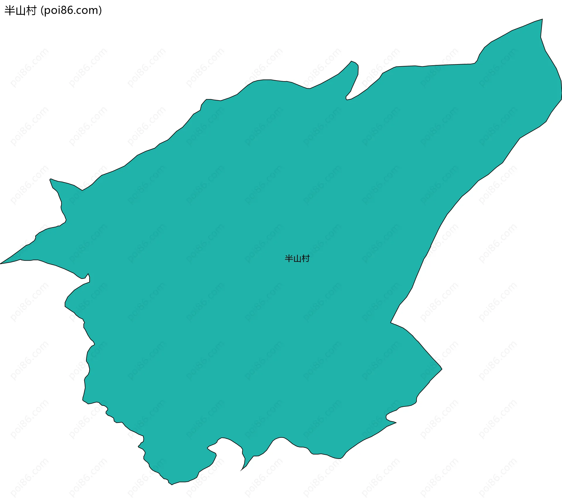 半山村边界地图
