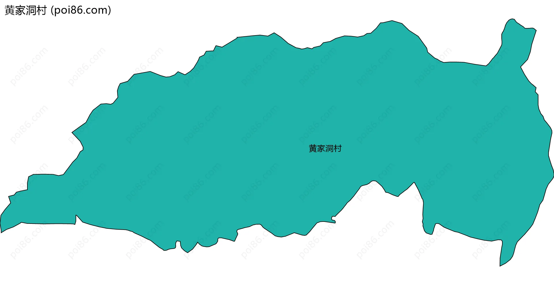 黄家洞村边界地图