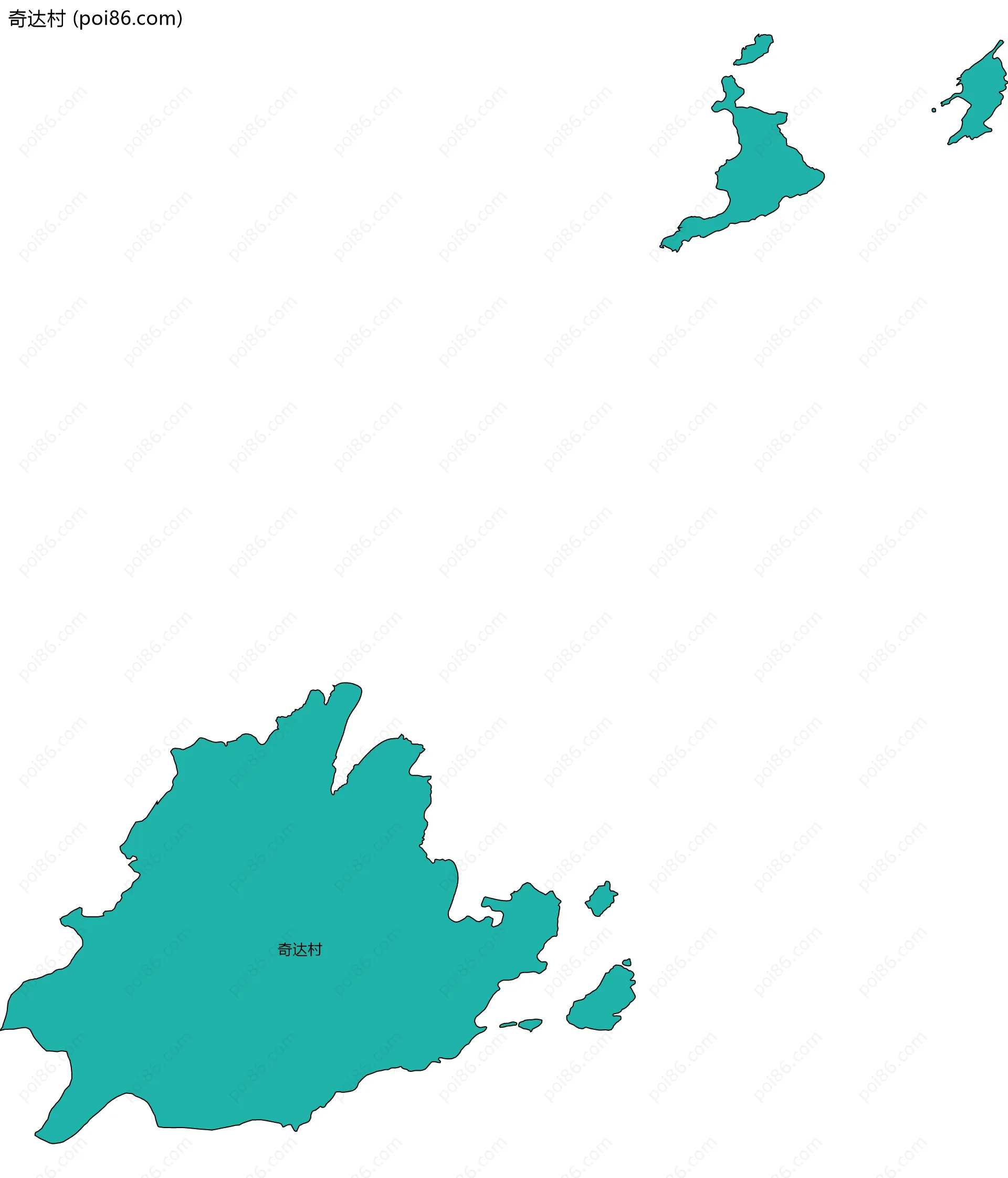 奇达村边界地图