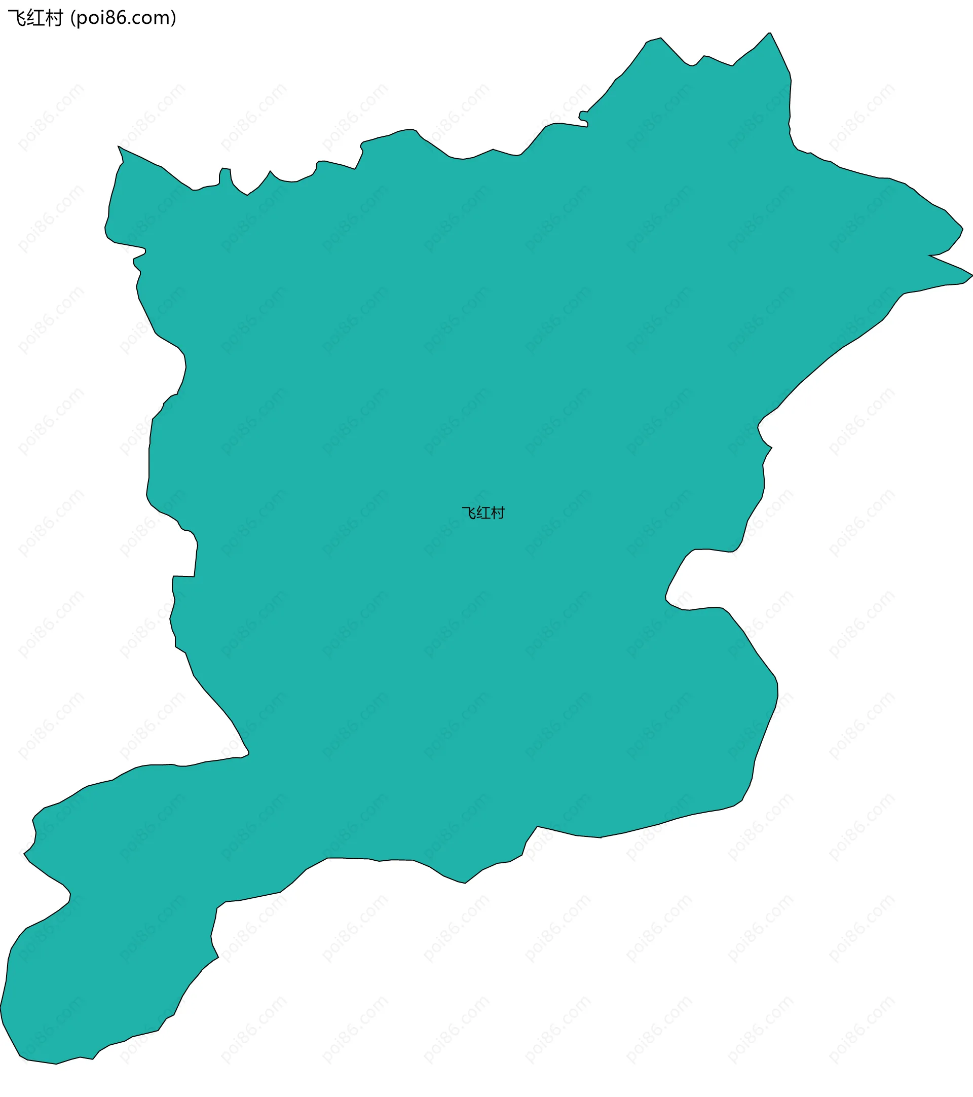 飞红村边界地图