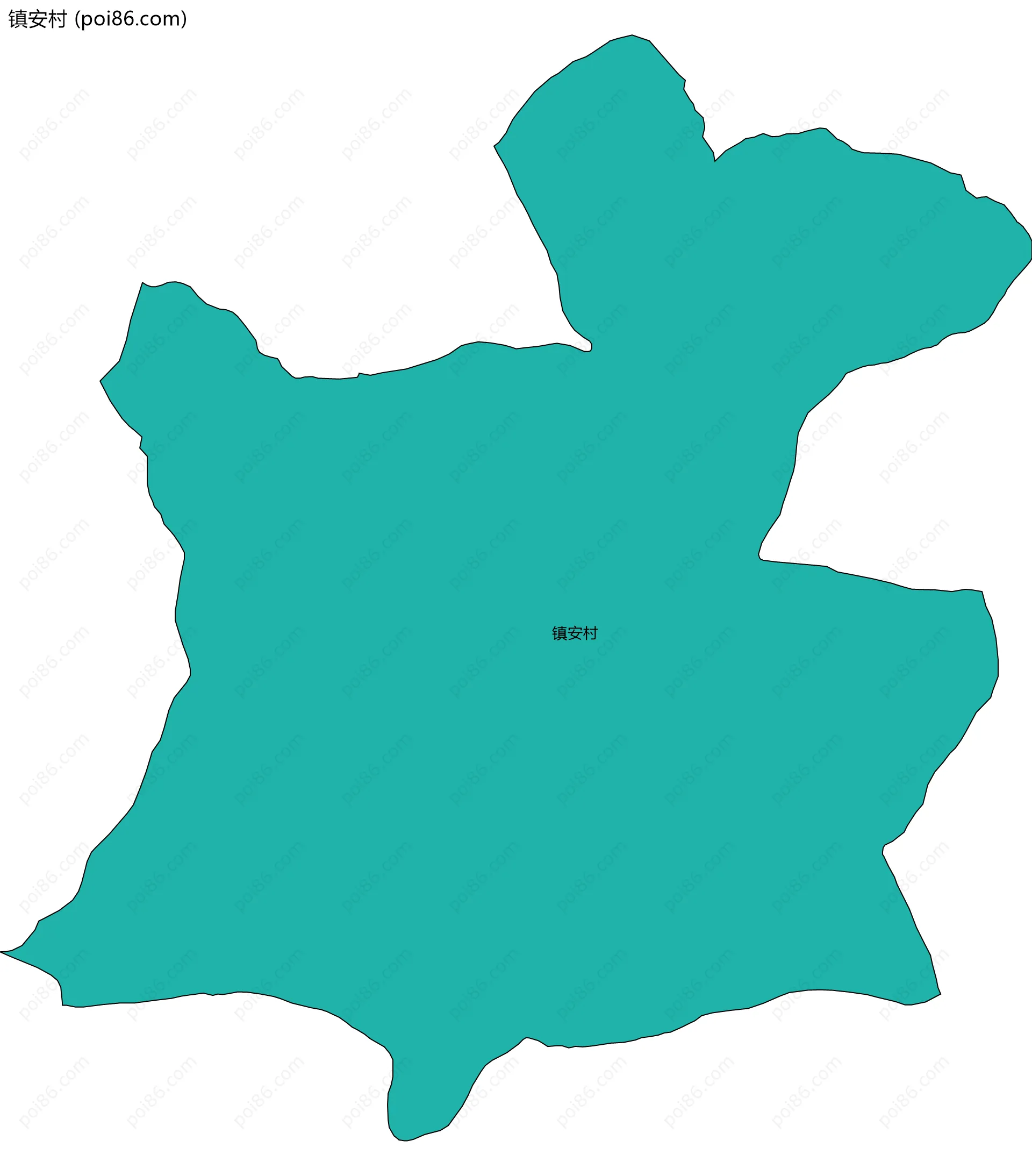镇安村边界地图