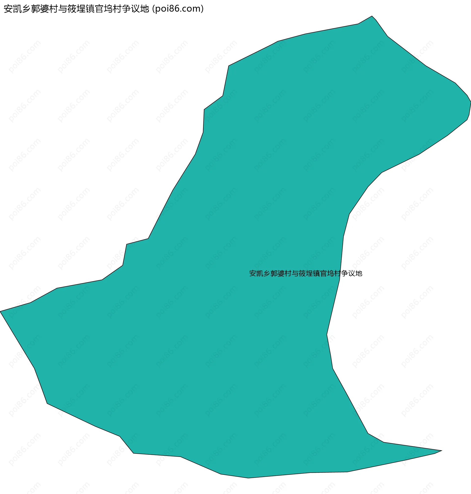 安凯乡郭婆村与筱埕镇官坞村争议地边界地图