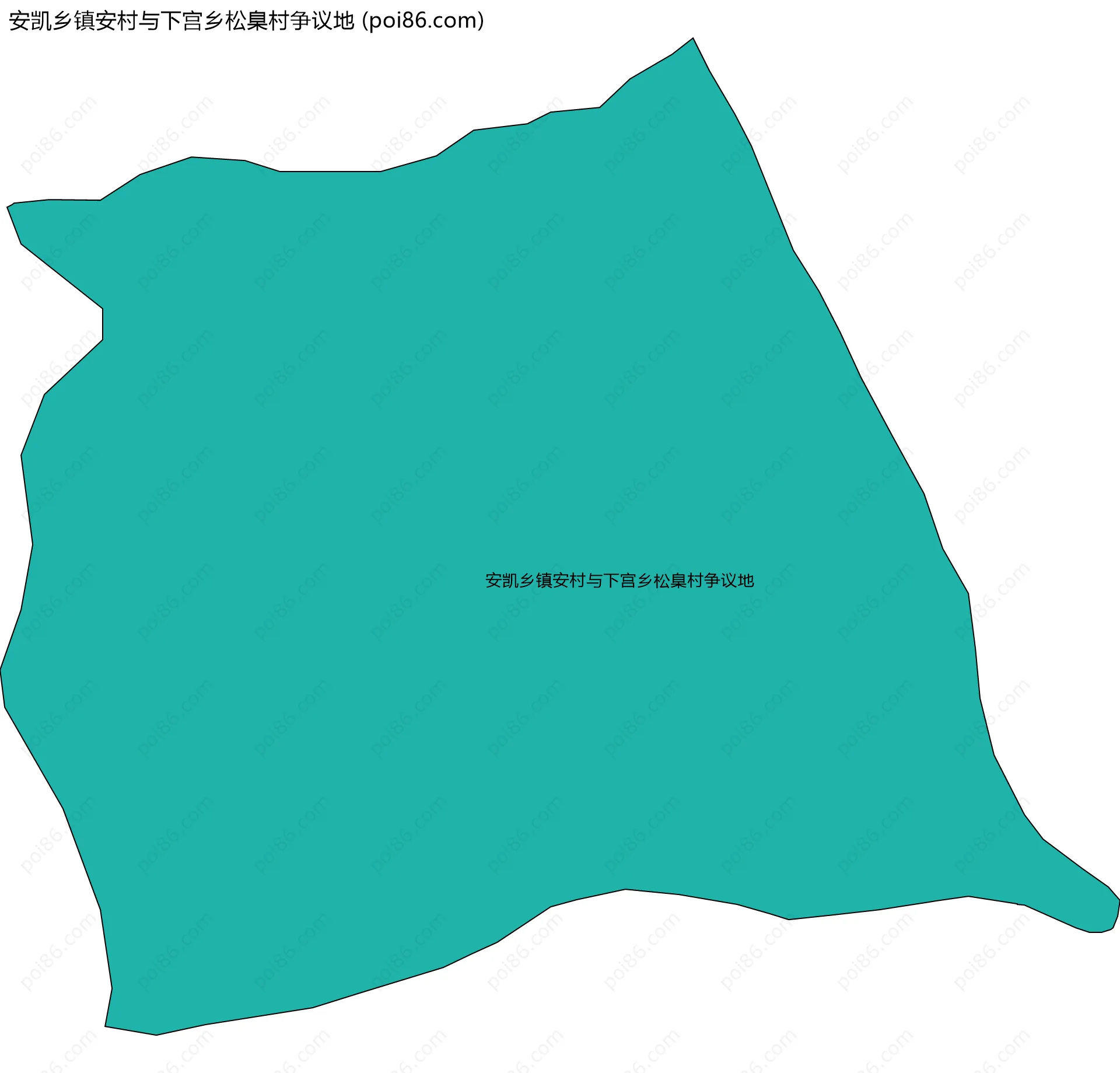 安凯乡镇安村与下宫乡松臬村争议地边界地图