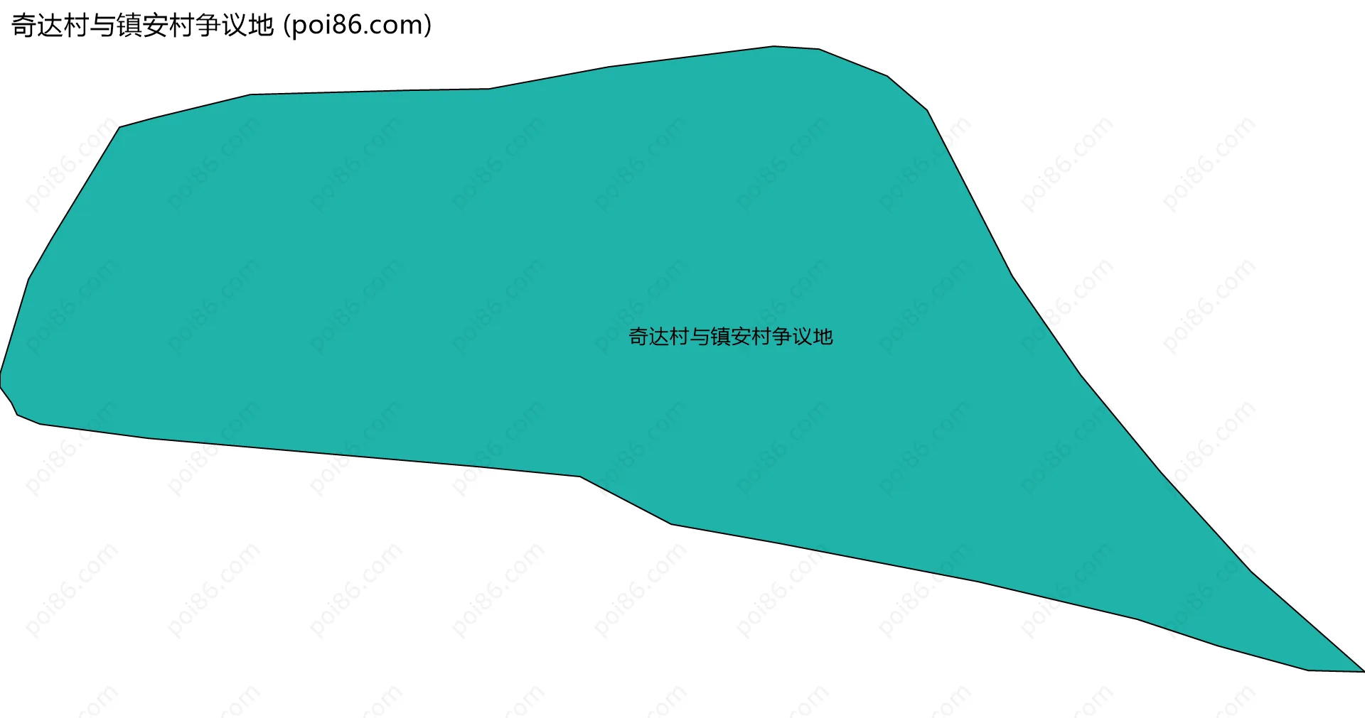 奇达村与镇安村争议地边界地图