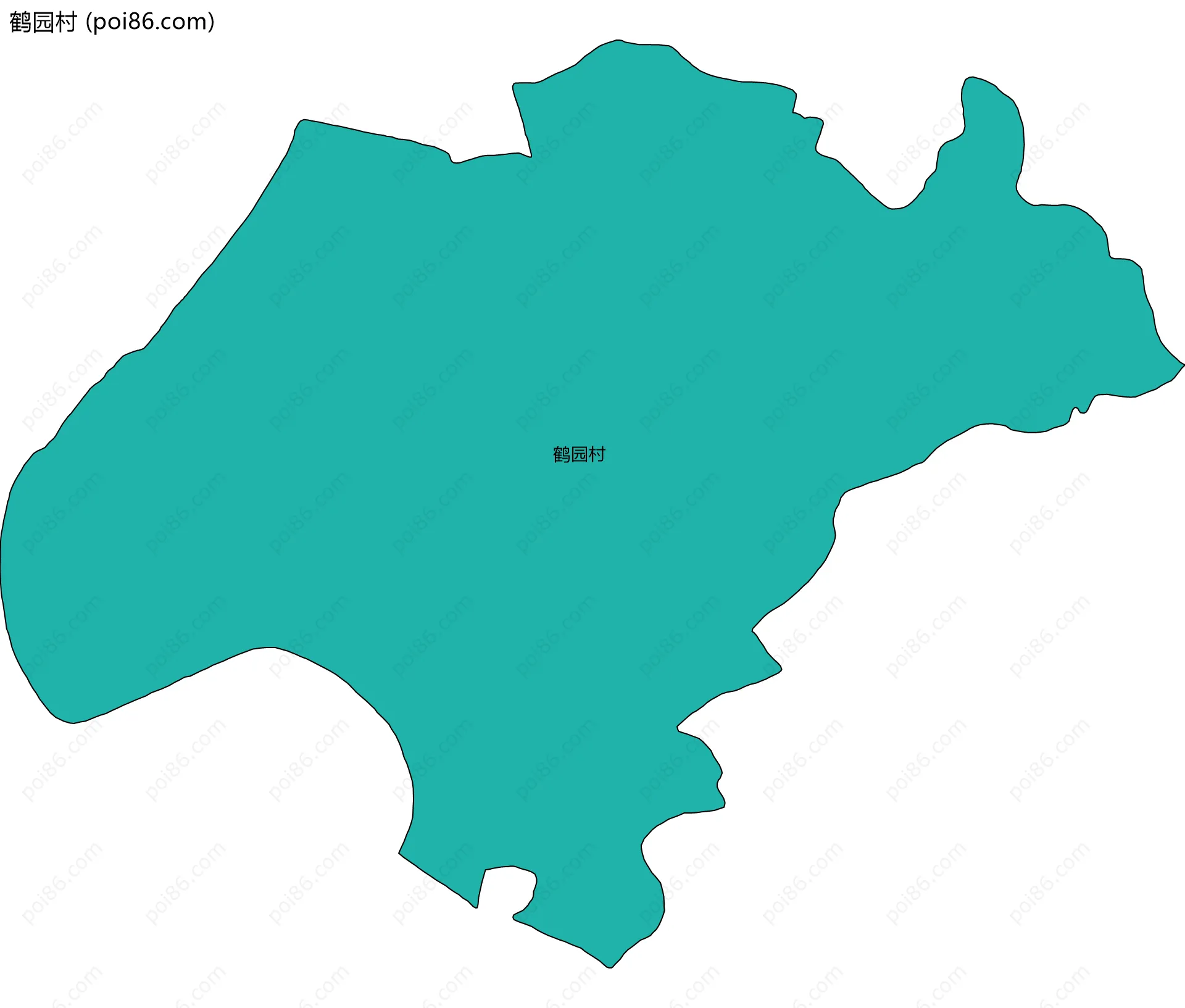 鹤园村边界地图