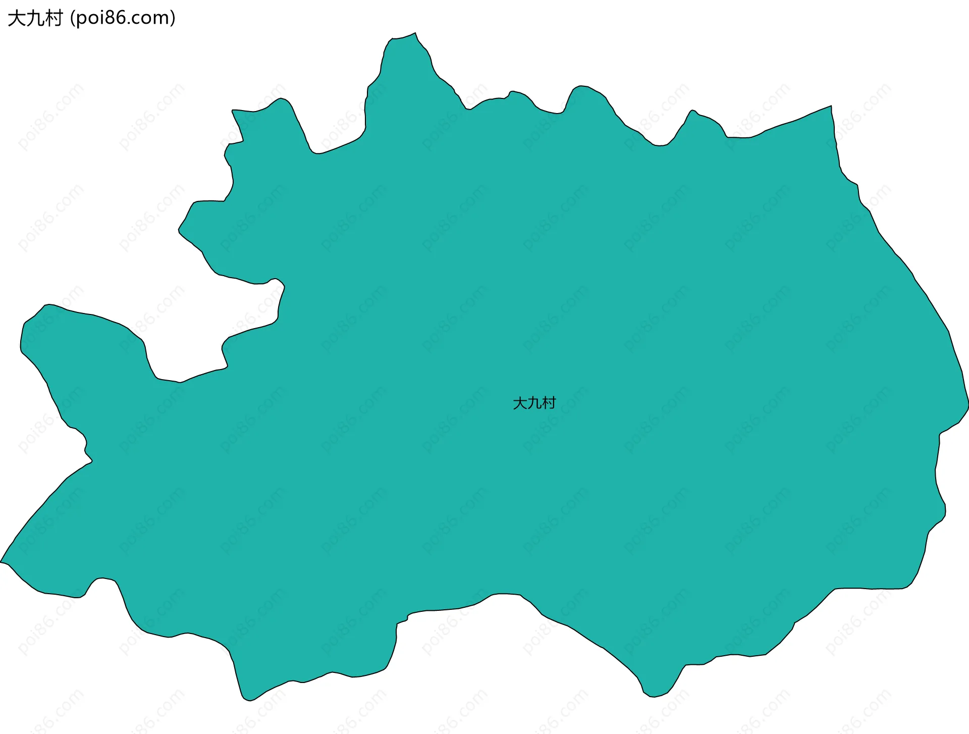 大九村边界地图